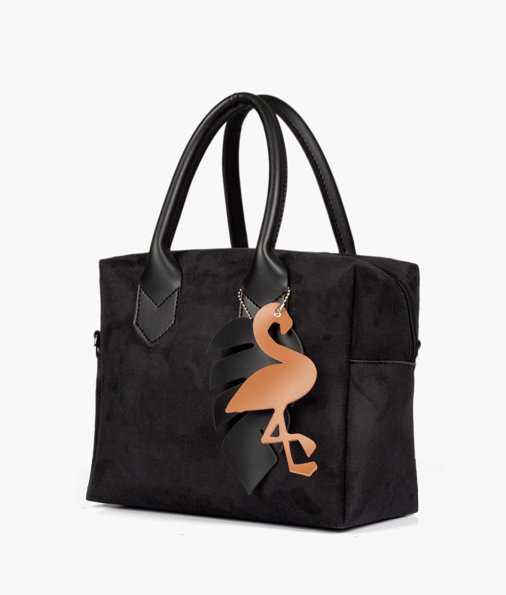 LumaVex - Black suede mini bowling bag