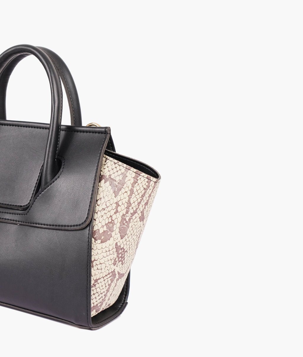 LumaVex - Black trapeze handbag