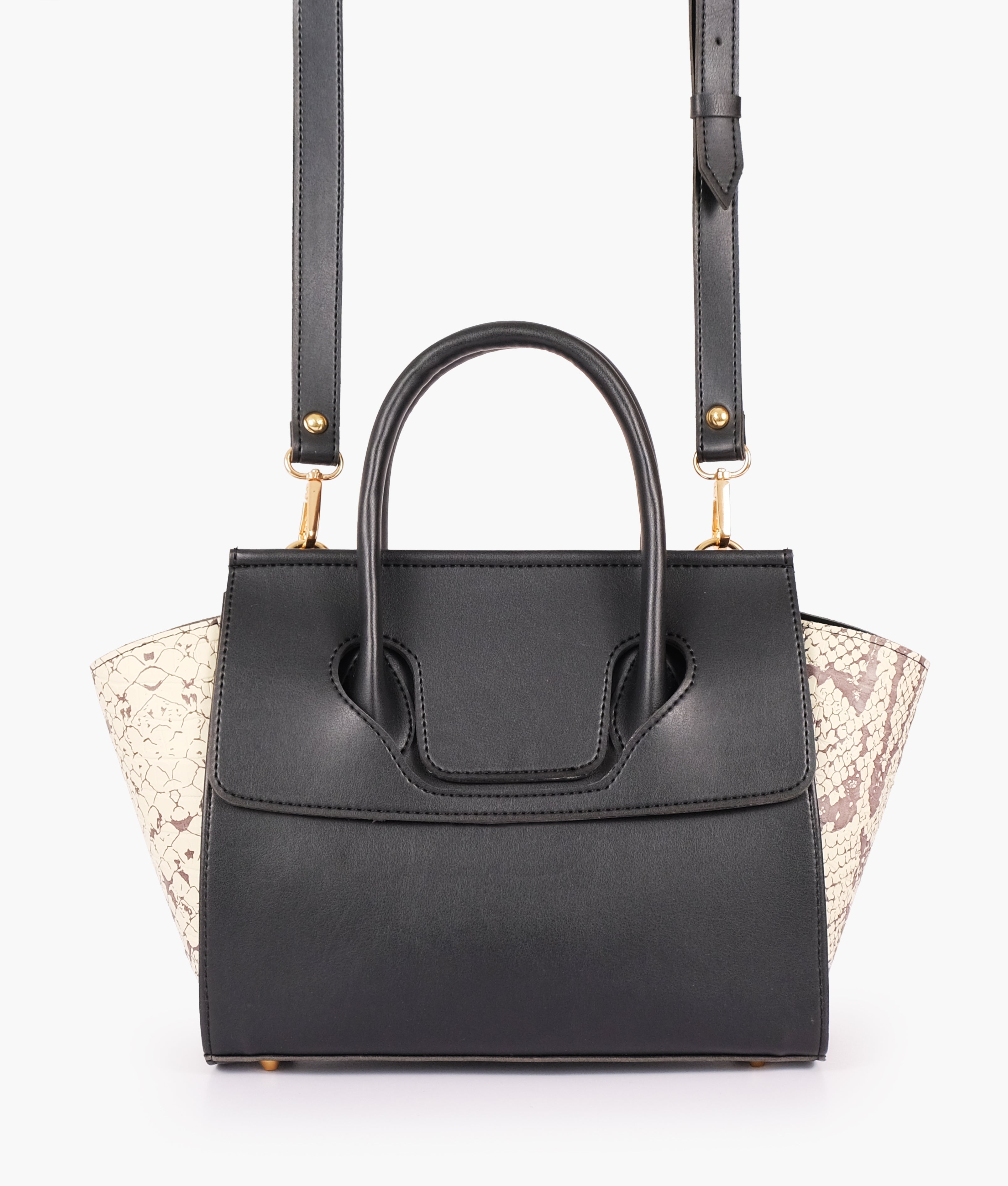 LumaVex - Black trapeze handbag