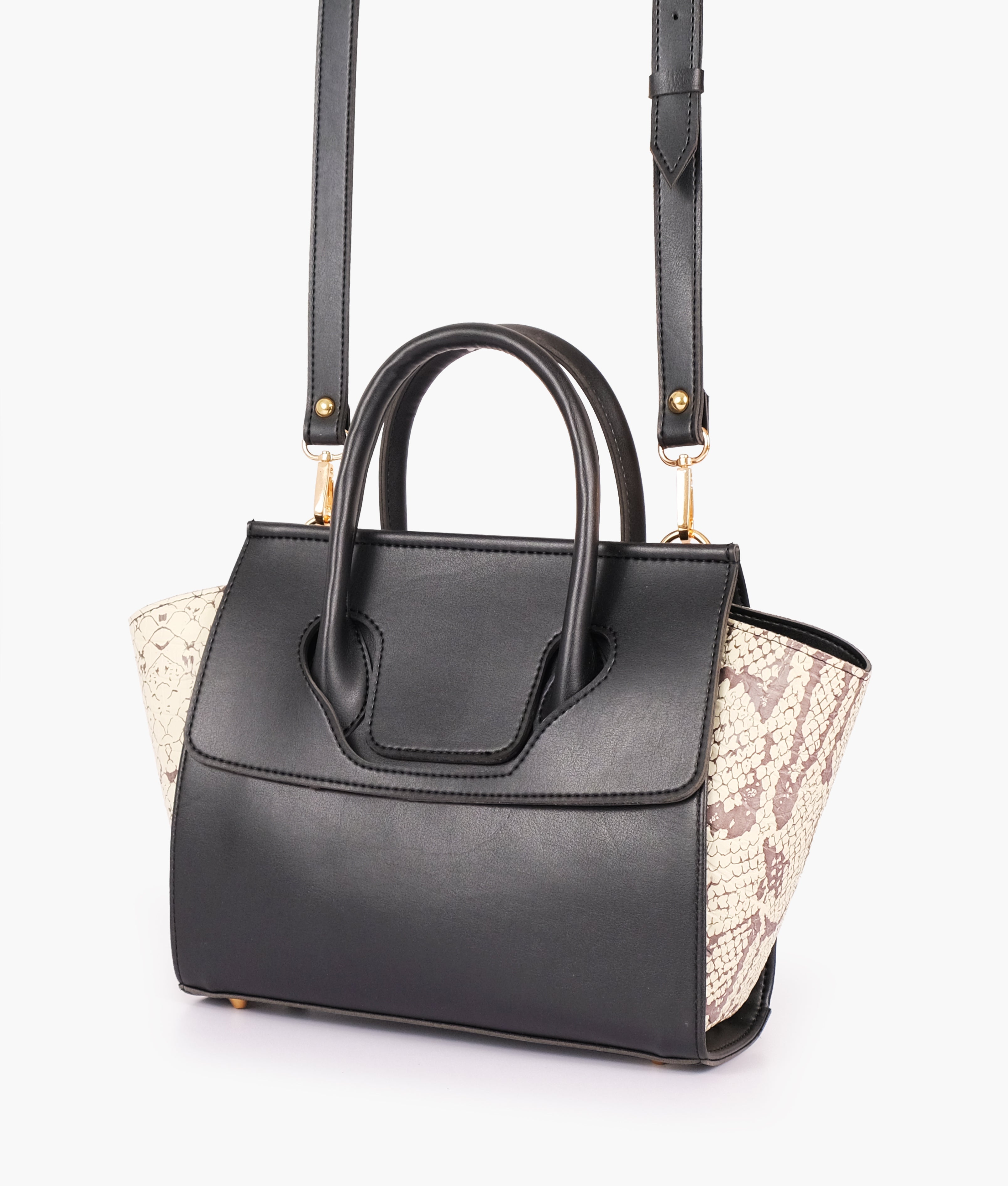 LumaVex - Black trapeze handbag