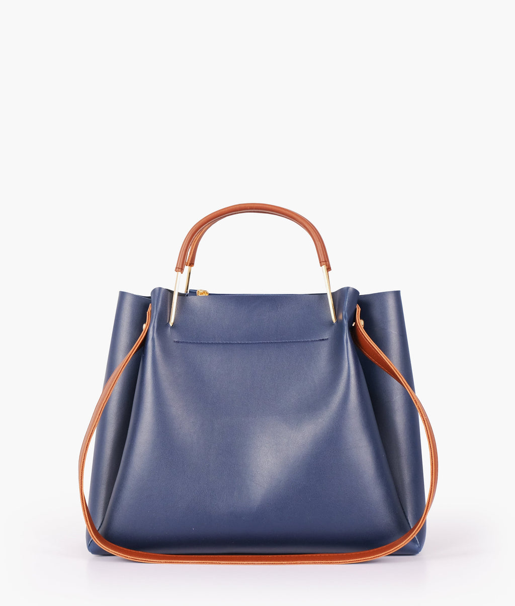 LumaVex - Blue metal handle tote bag