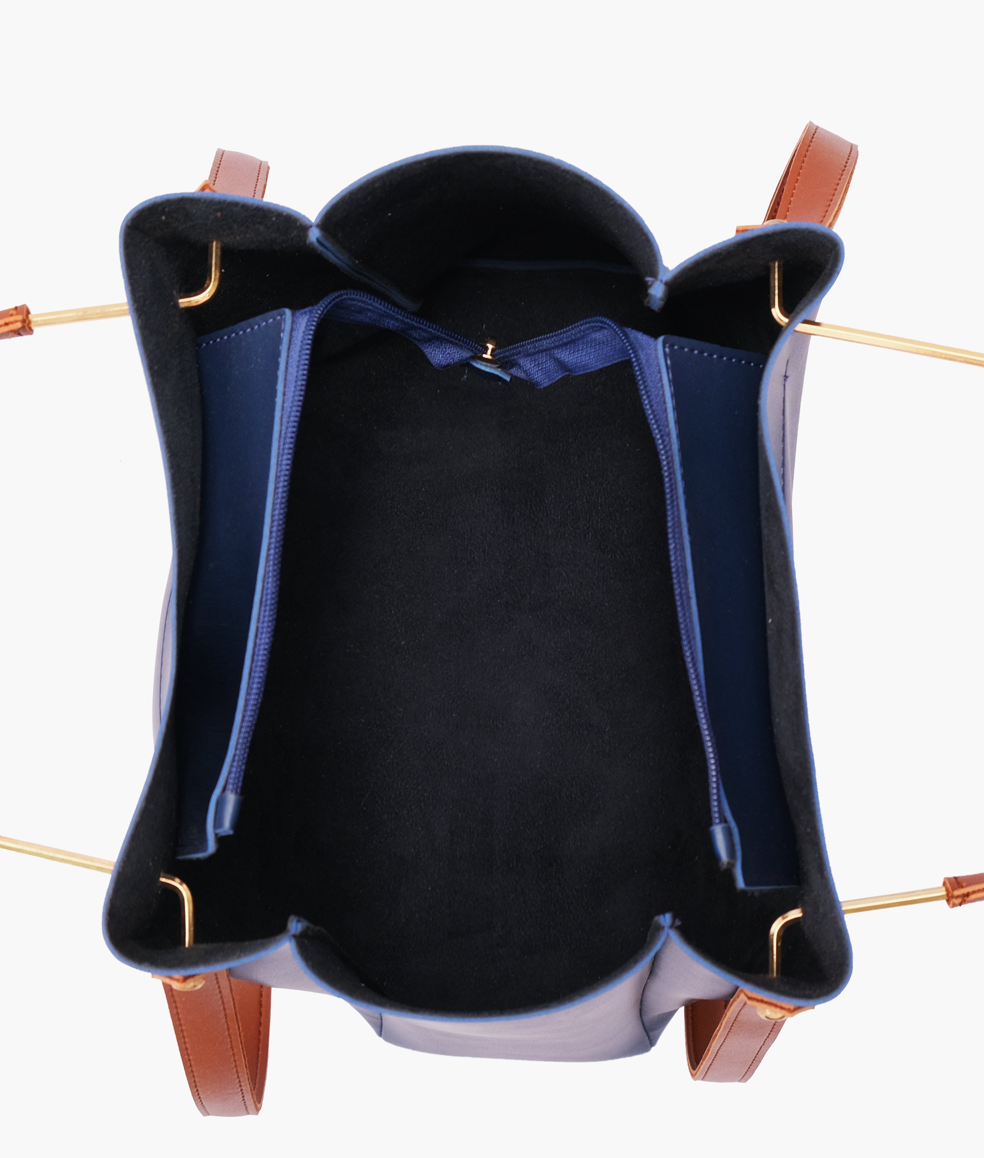 LumaVex - Blue metal handle tote bag