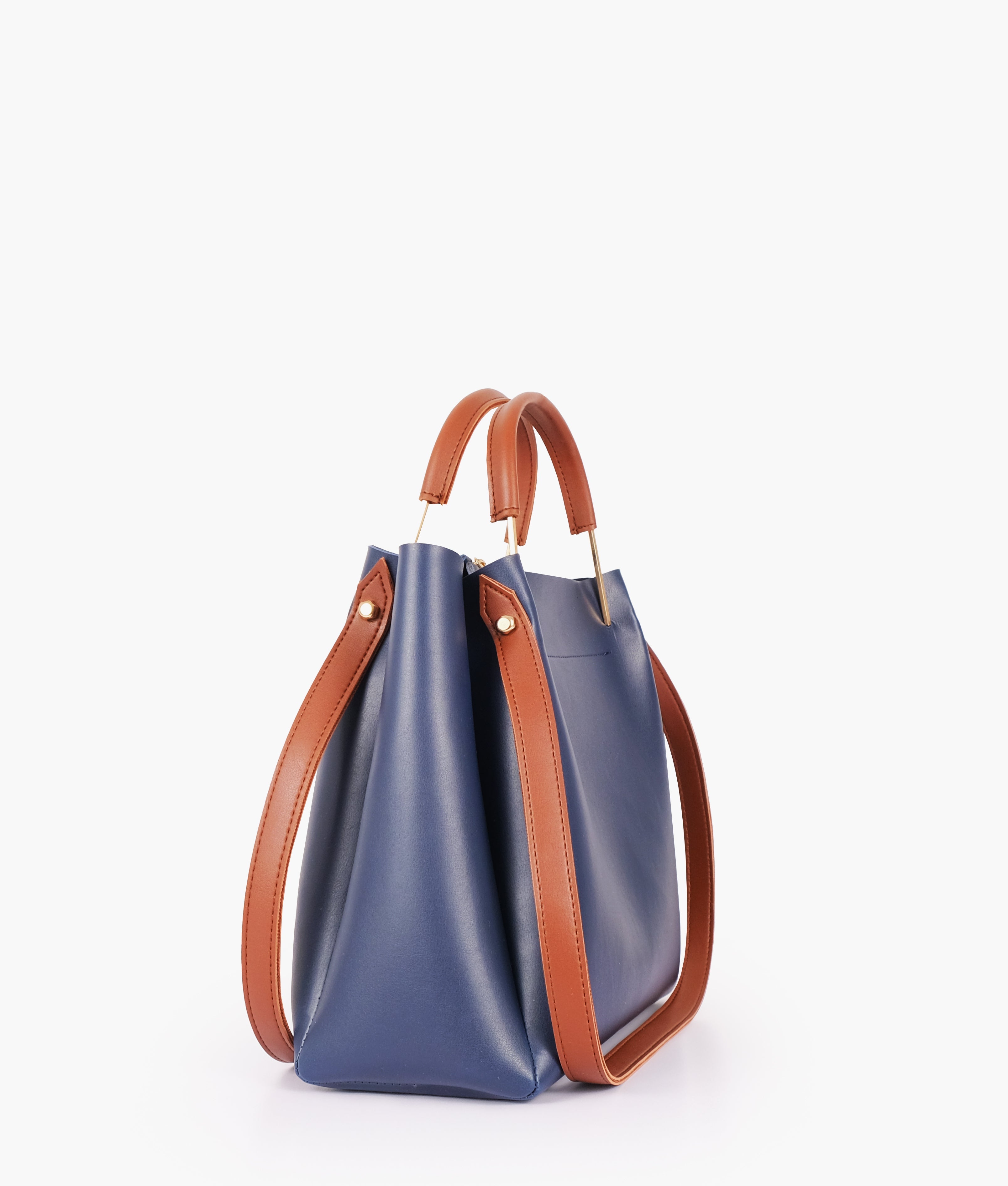 LumaVex - Blue metal handle tote bag