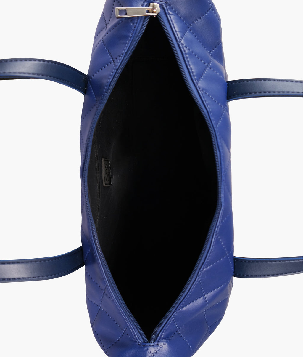 LumaVex - Blue quilted carryall tote bag