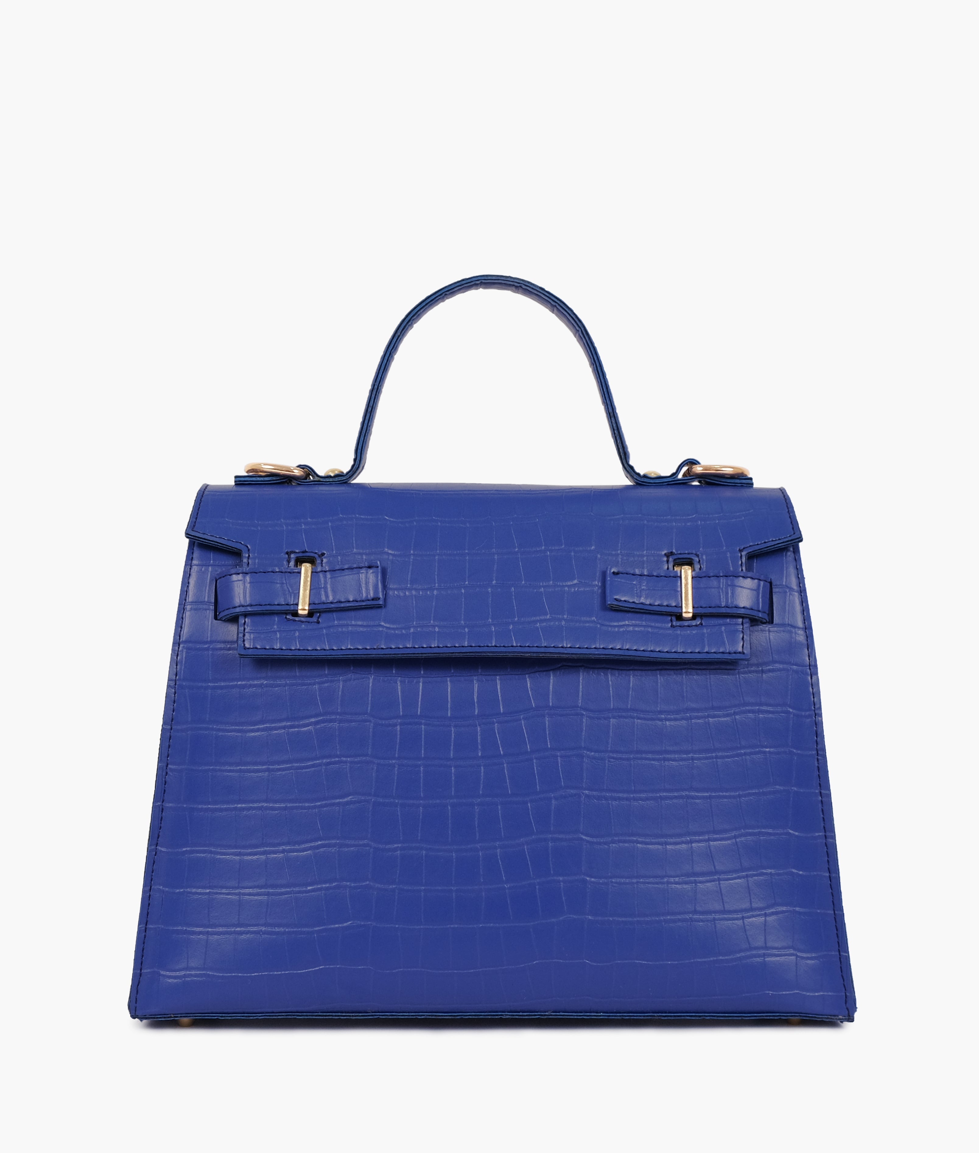 LumaVex - Blue top-handle crocodile mini bag