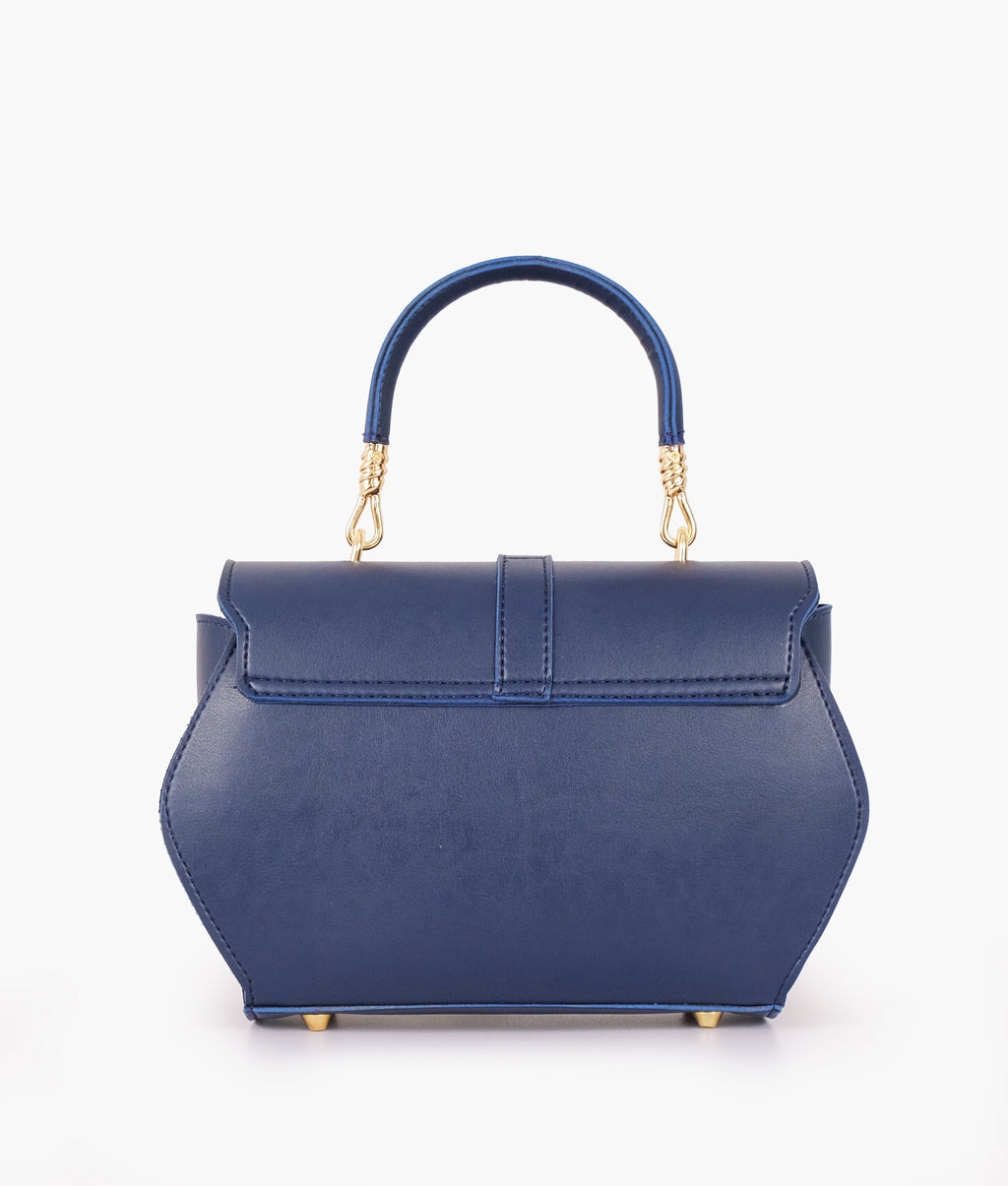 LumaVex - Blue top-handle hexagon bag
