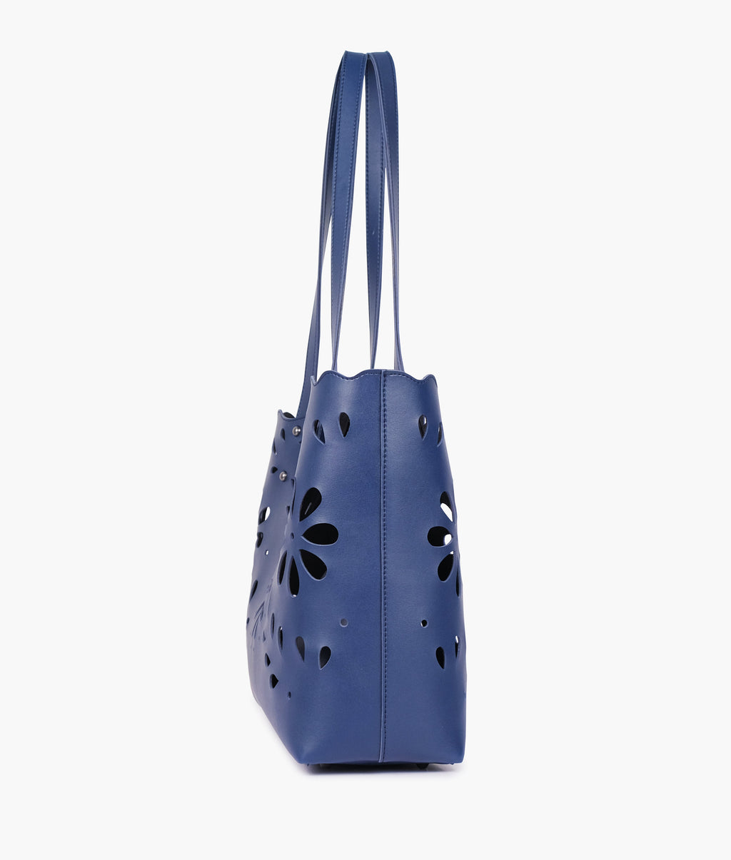 LumaVex - Blue two-piece floral tote