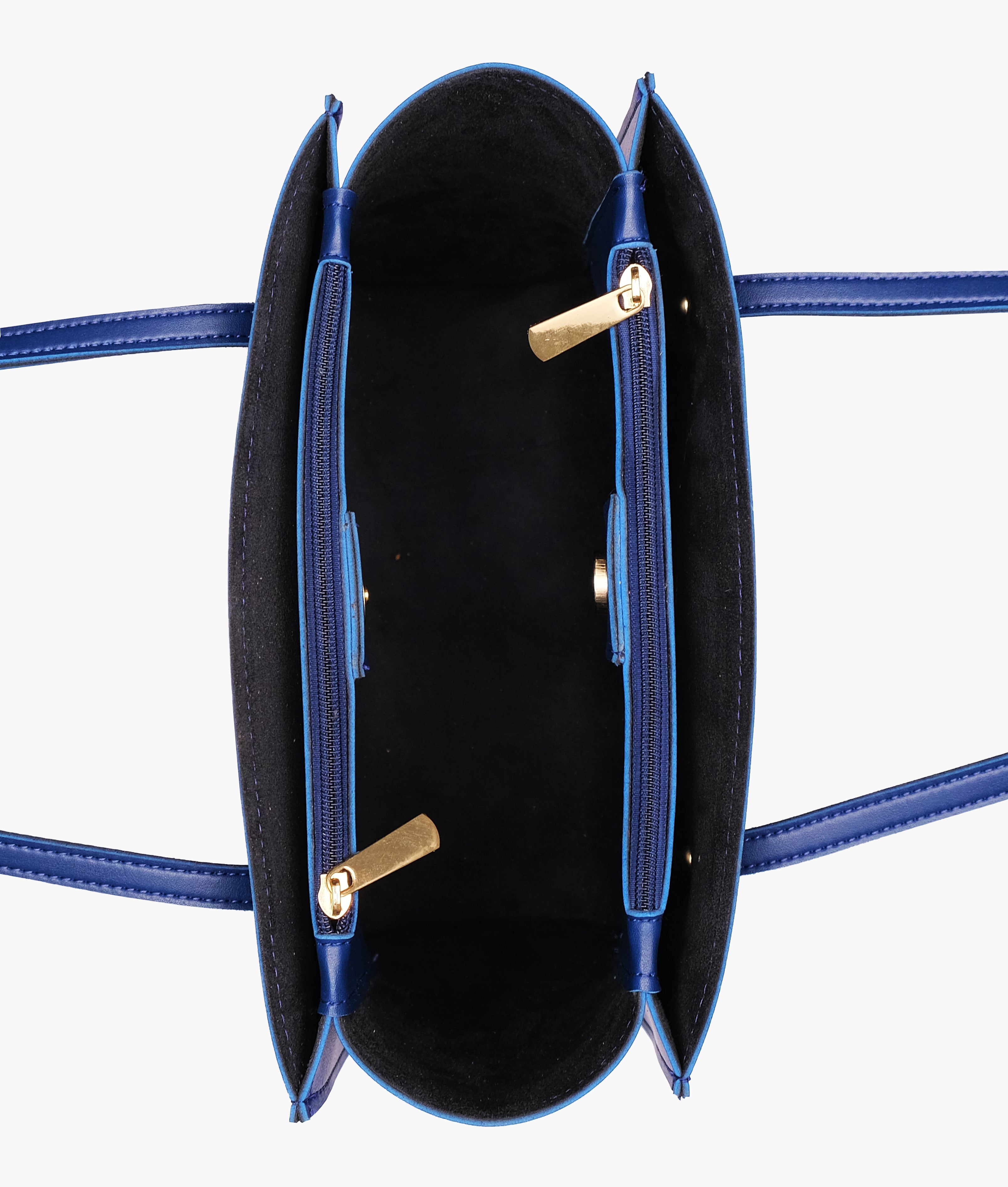LumaVex - Blue zipper shoulder bag with long handle