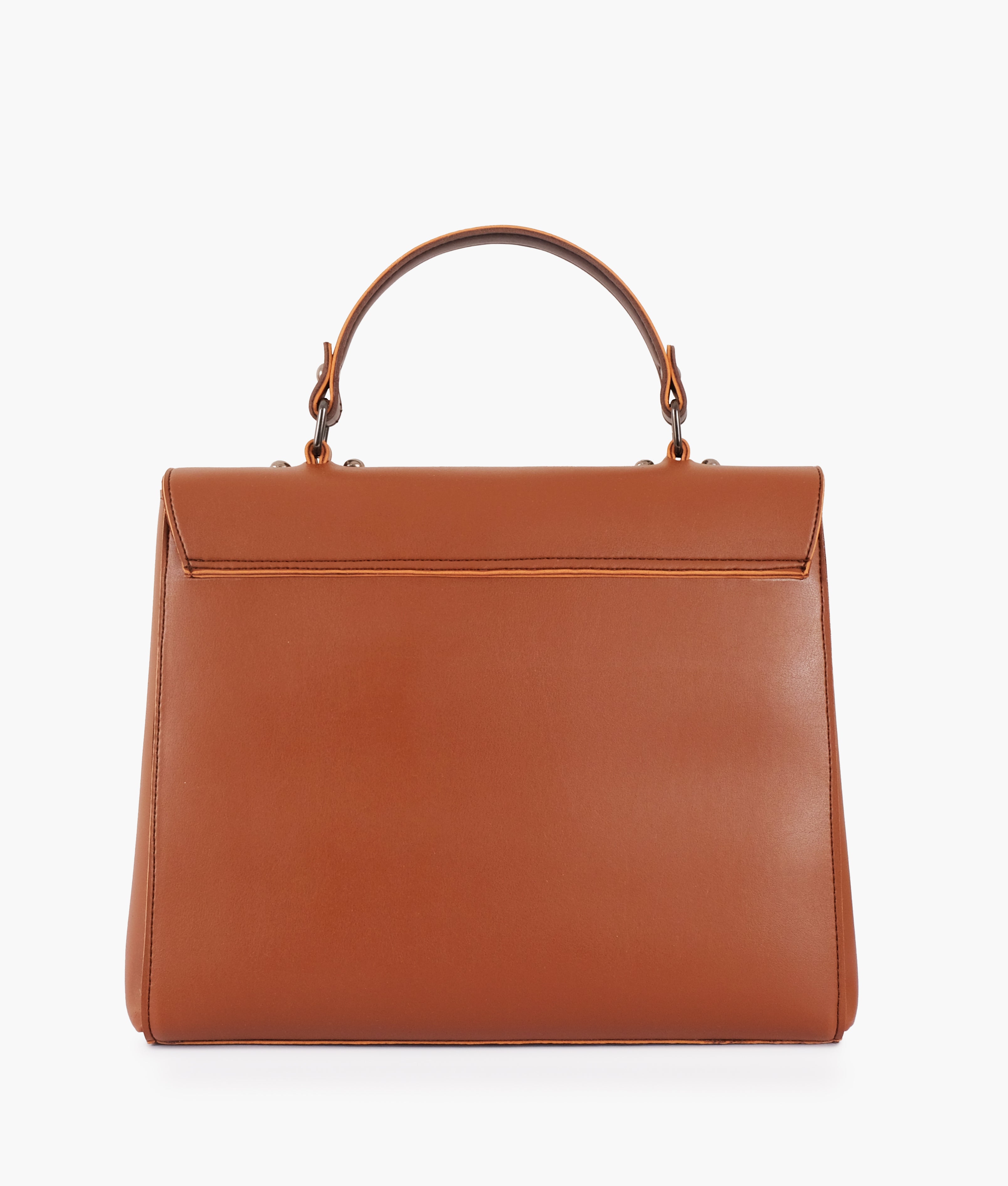 LumaVex - Brown flap-over top-handle bag