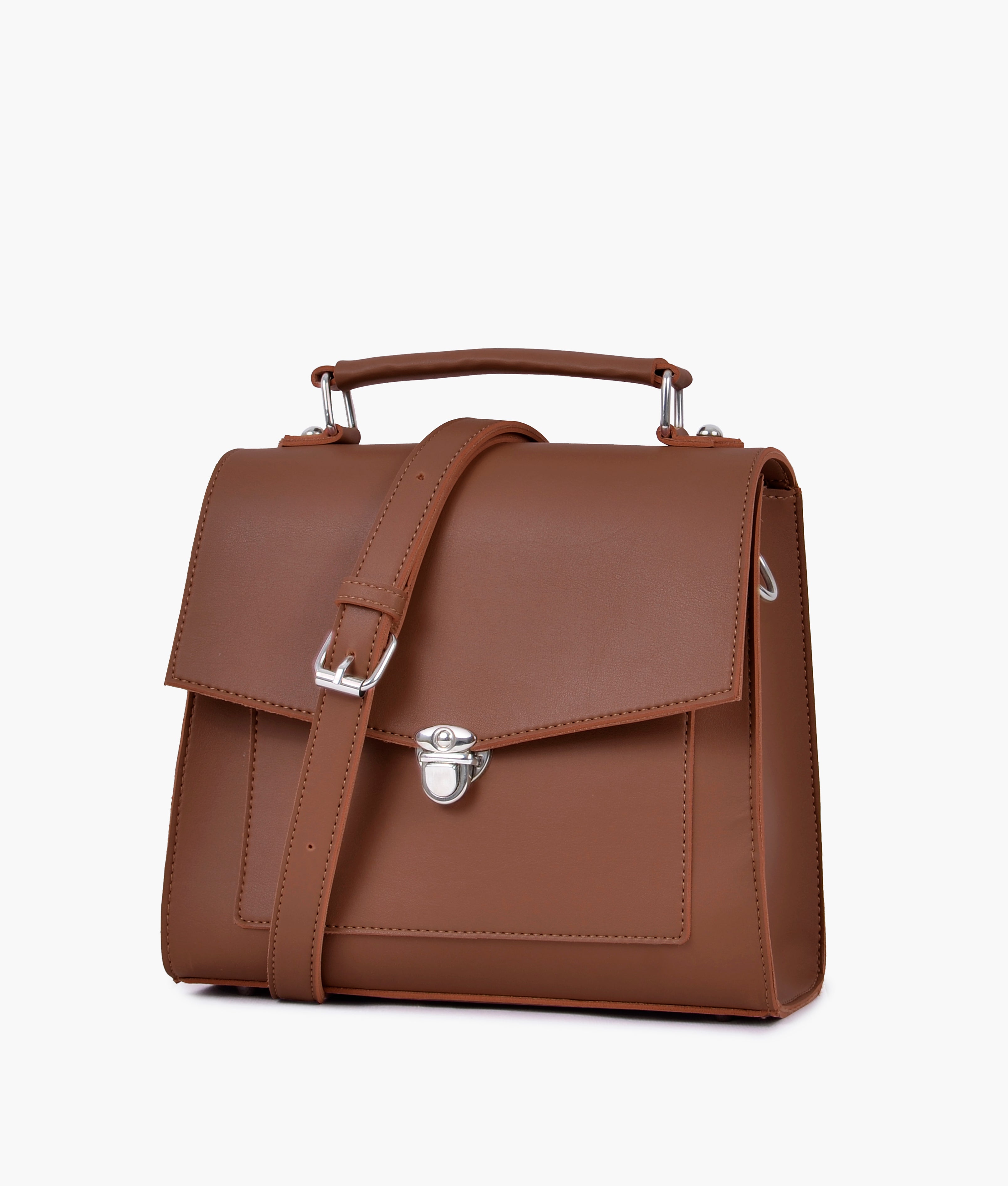 LumaVex - Brown push-lock messenger bag