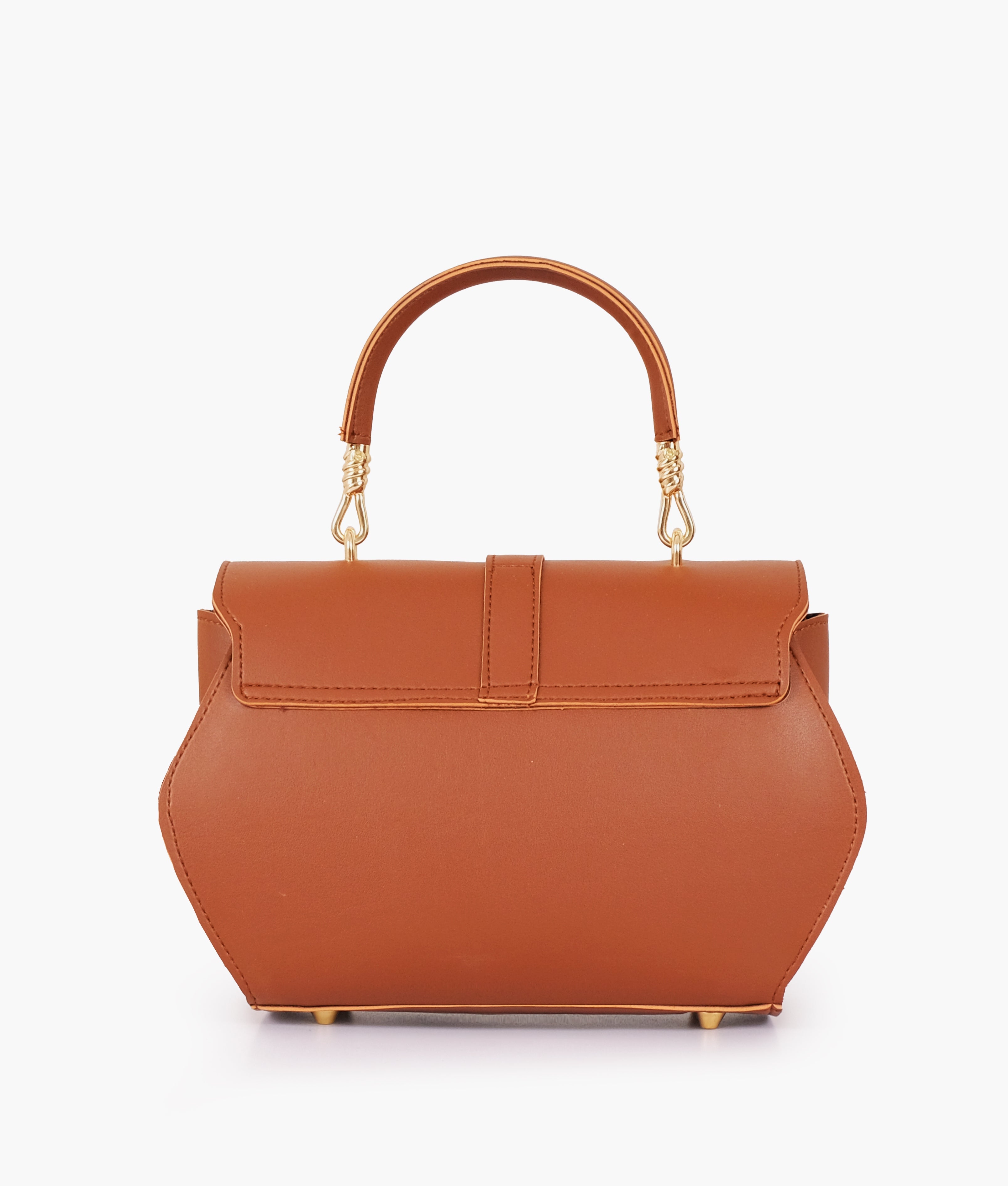 LumaVex - Brown top-handle hexagon bag
