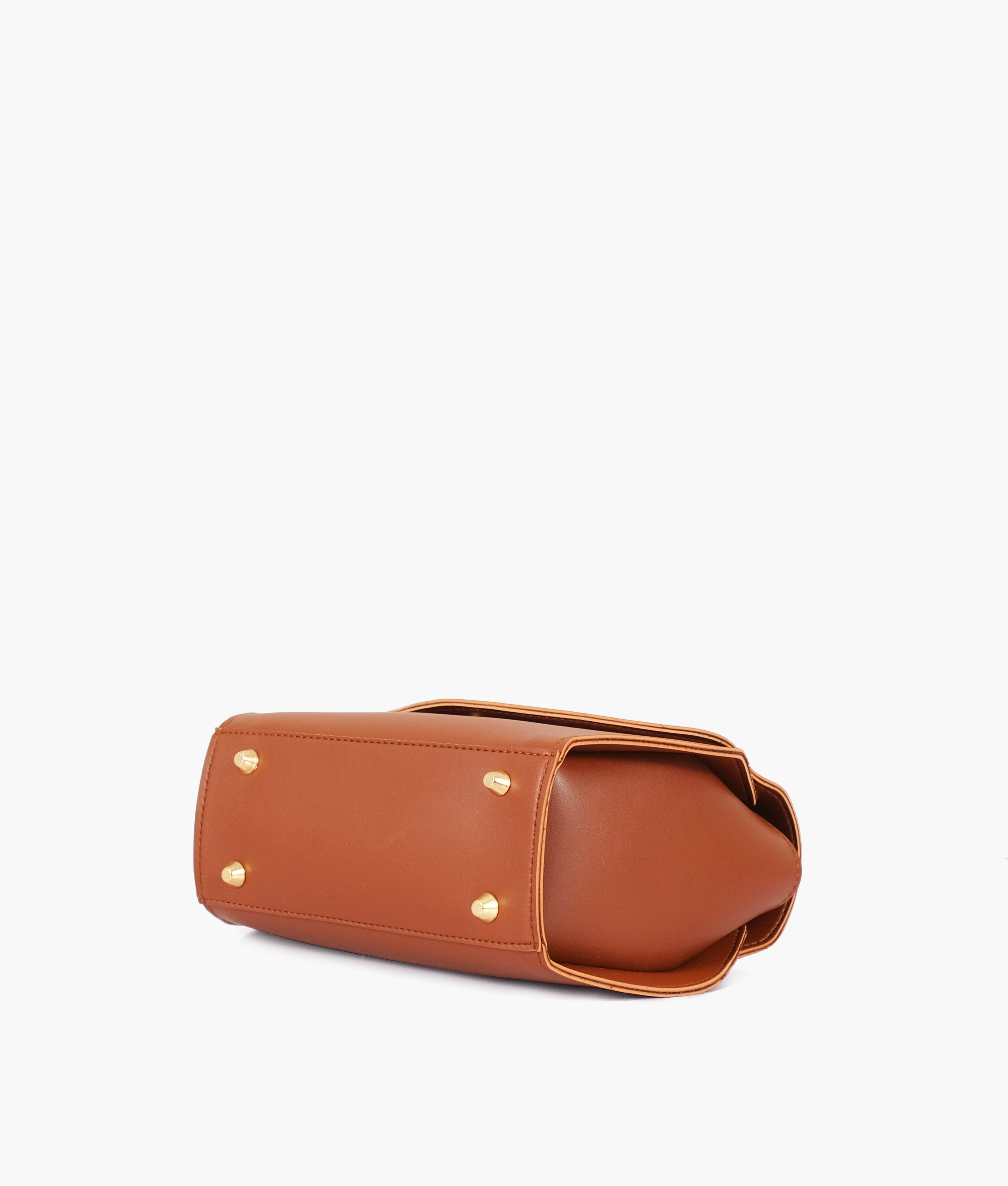 LumaVex - Brown top-handle hexagon bag