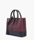 LumaVex - Burgundy and black multi-compartment shoulder bag