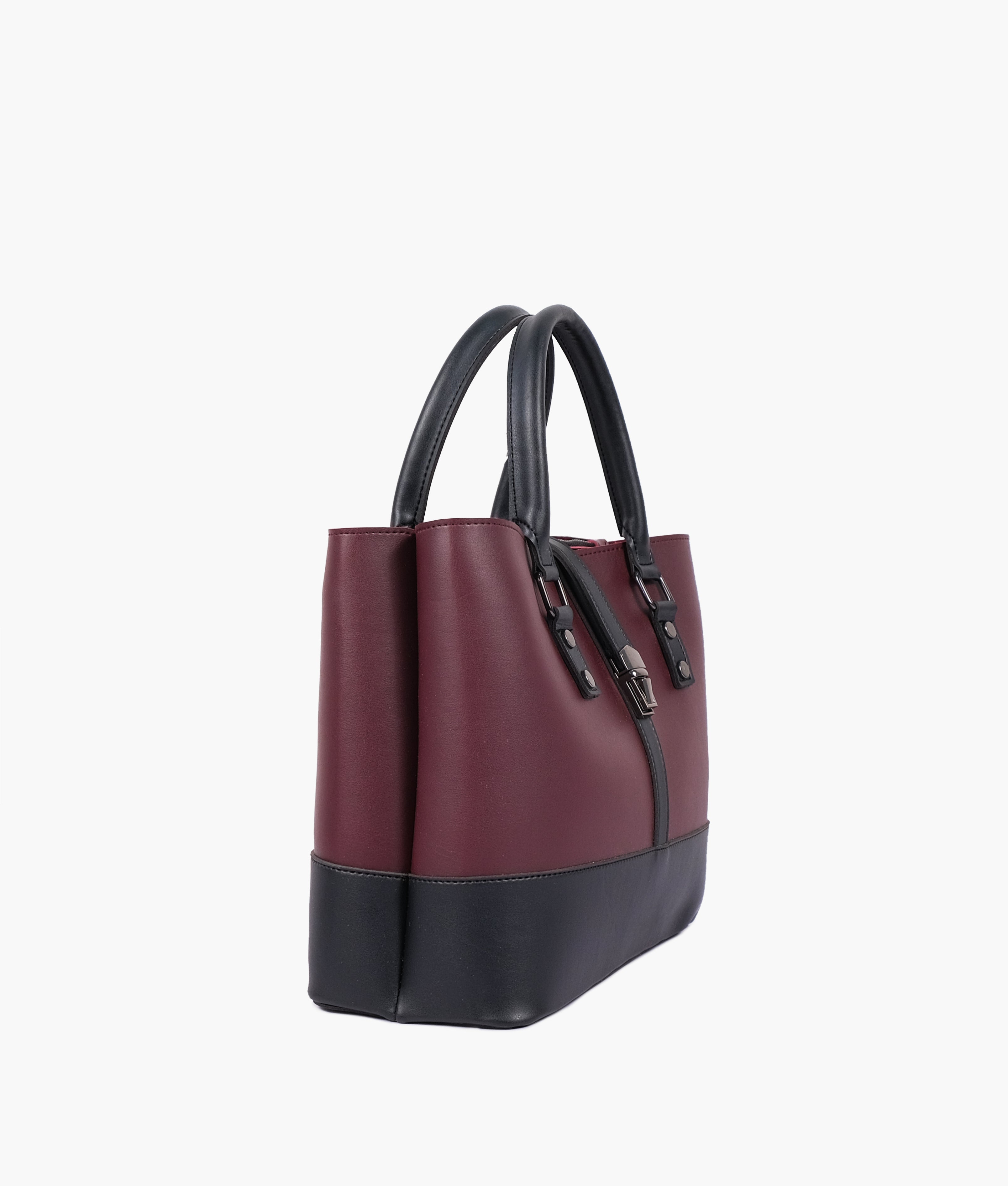 LumaVex - Burgundy and black multi-compartment shoulder bag