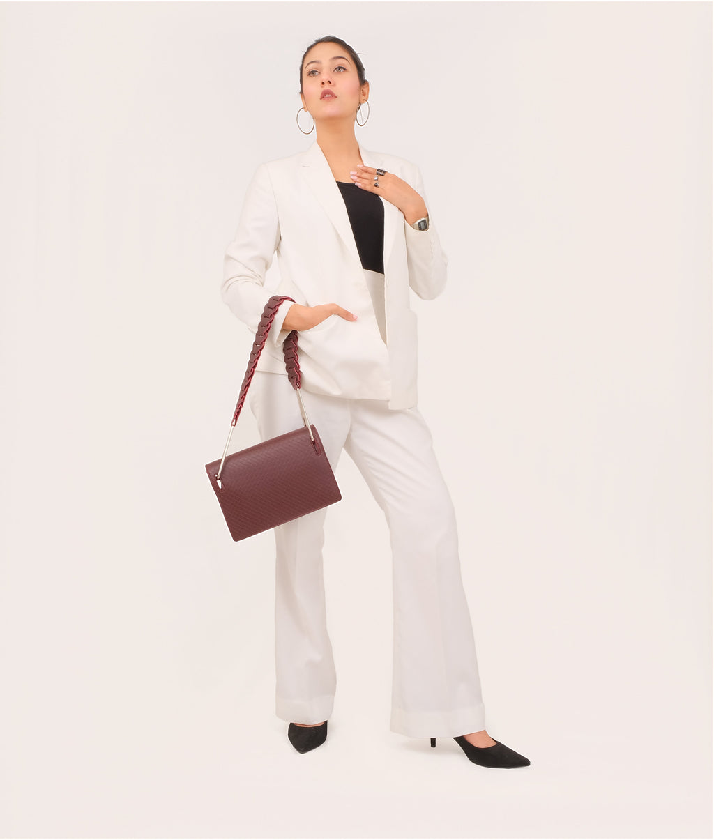 LumaVex - Burgundy loop strap shoulder bag
