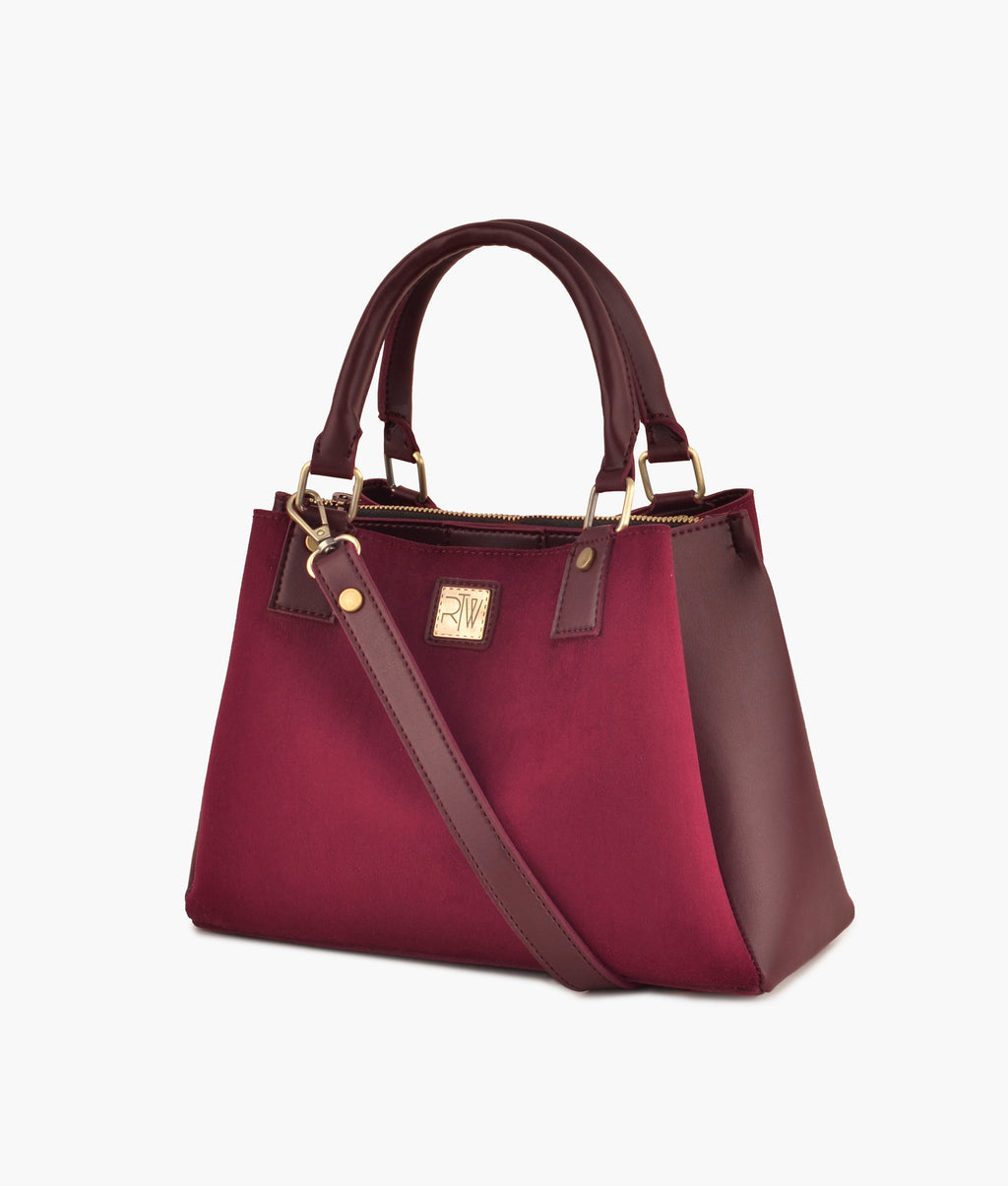 LumaVex - Burgundy suede mini bag
