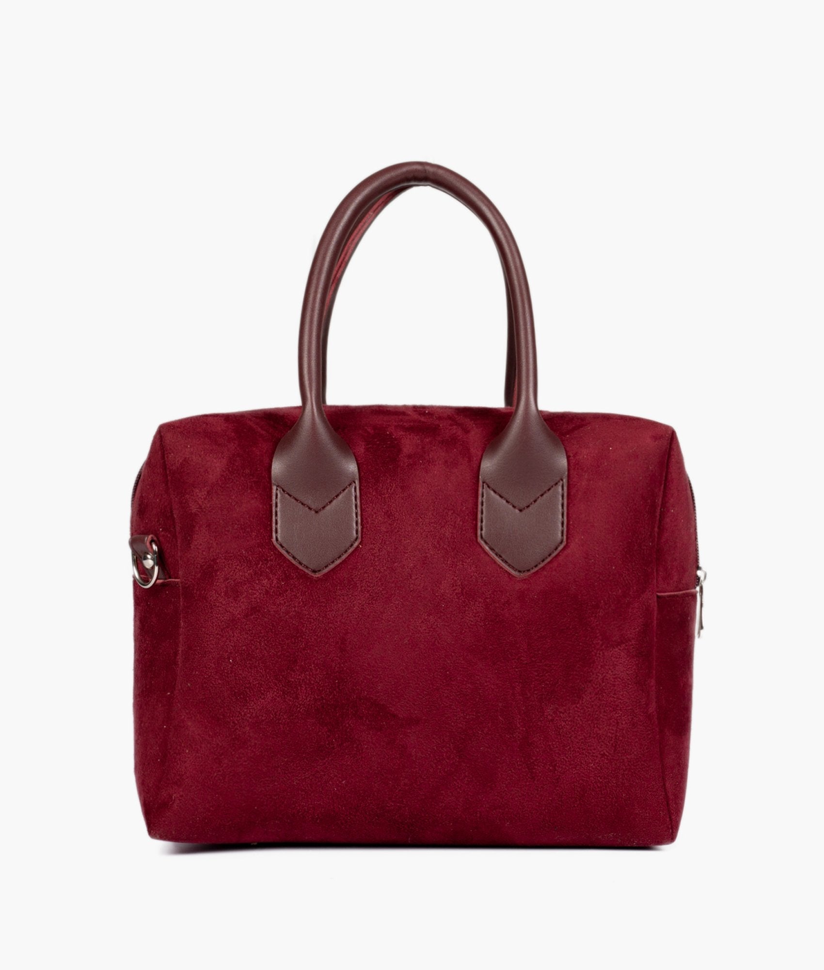 LumaVex - Burgundy suede mini bowling bag