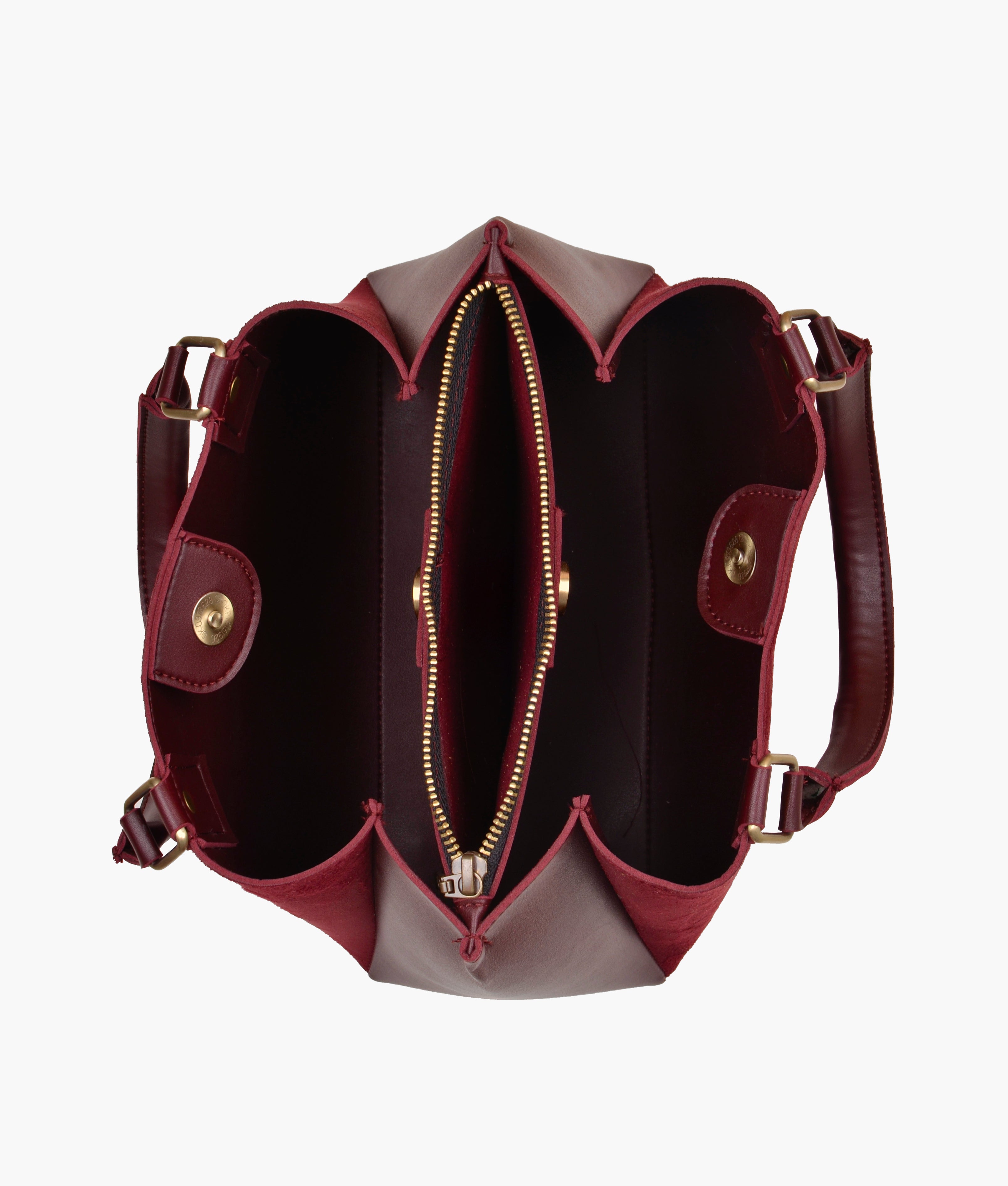 LumaVex - Burgundy suede mini bag