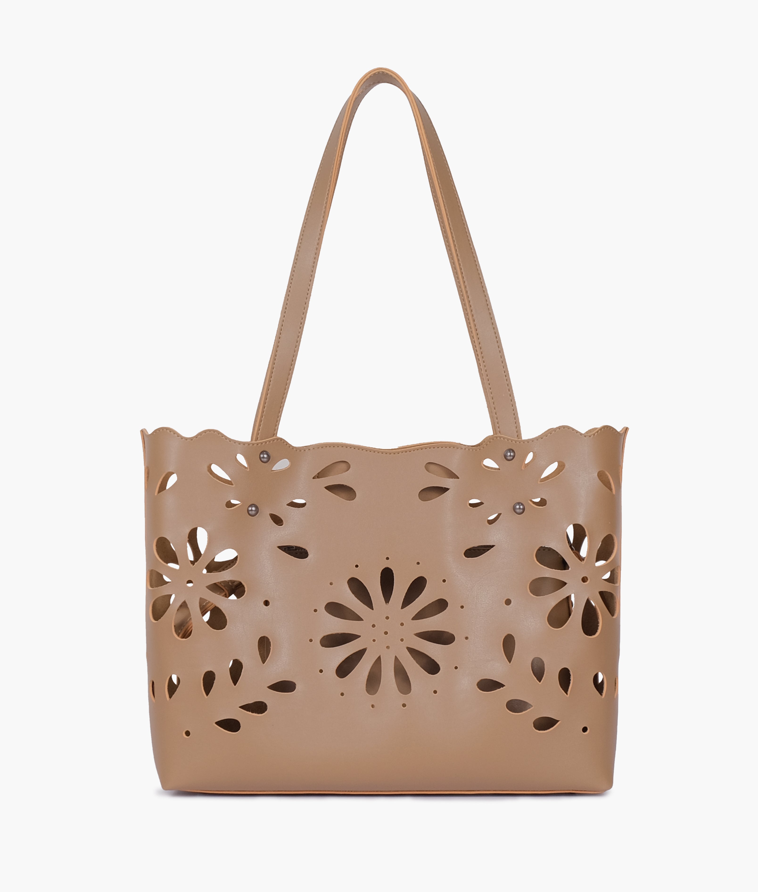 LumaVex - Coffee two-piece floral tote