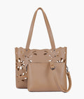 LumaVex - Coffee two-piece floral tote