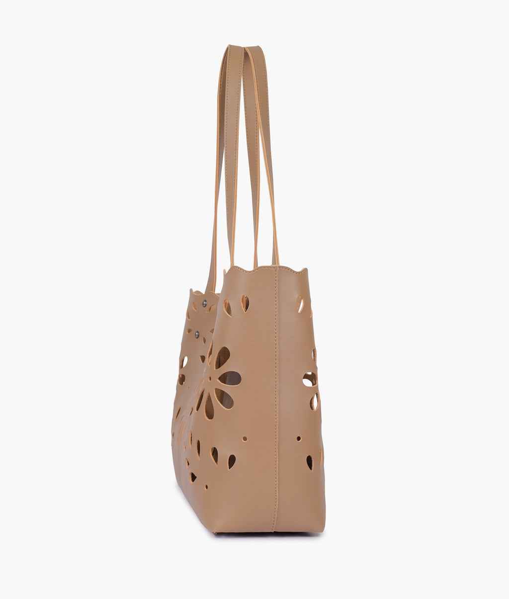 LumaVex - Coffee two-piece floral tote