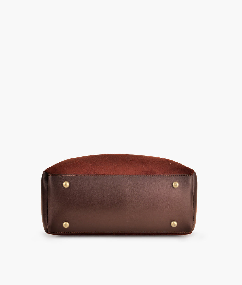LumaVex - Dark brown suede mini bag