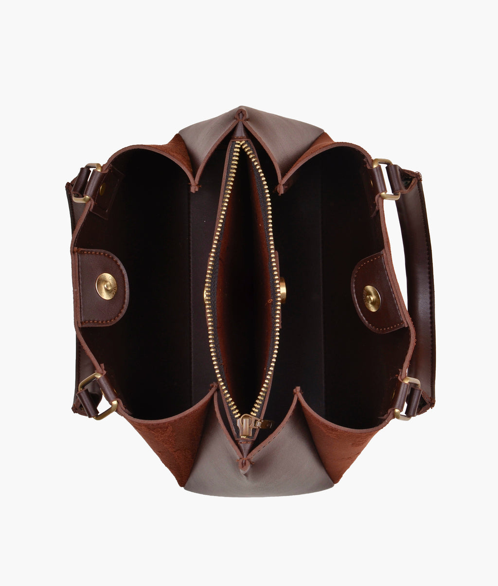 LumaVex - Dark brown suede mini bag