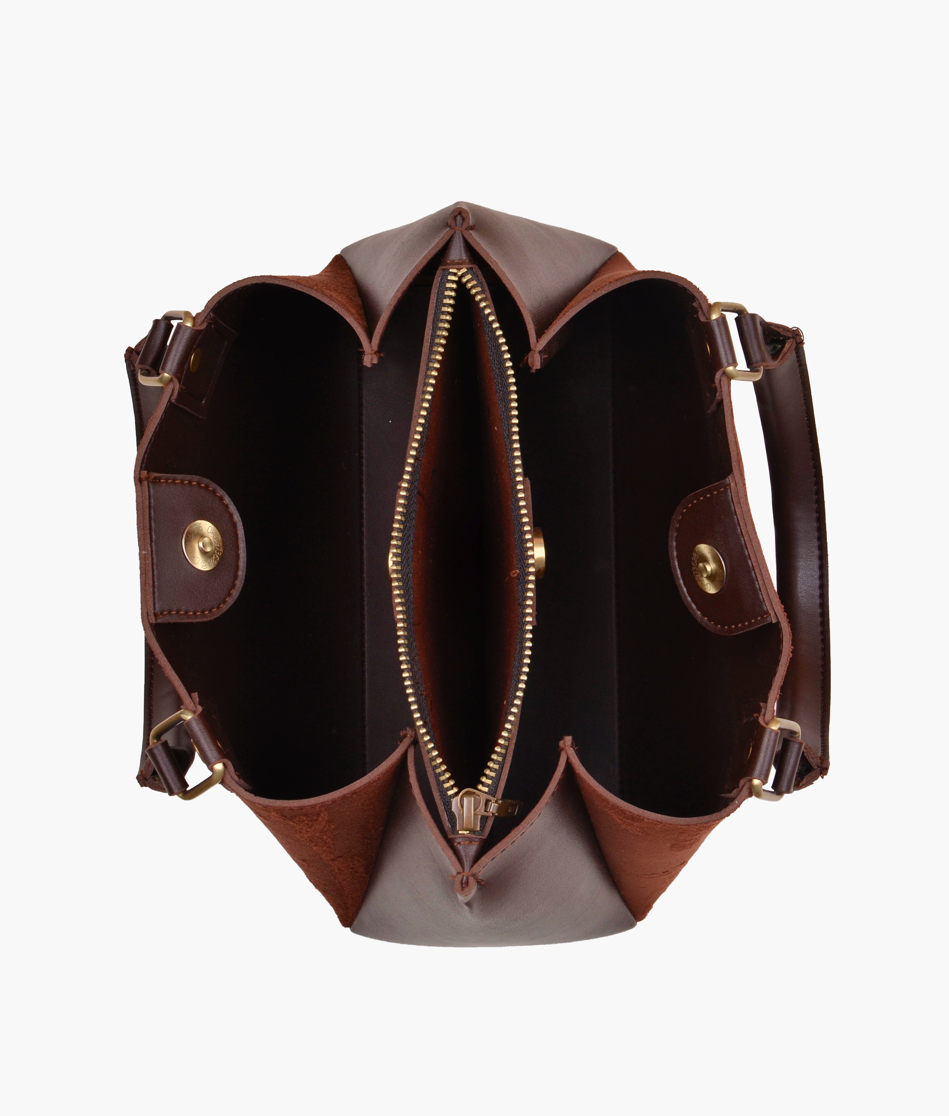 LumaVex - Dark brown suede mini bag