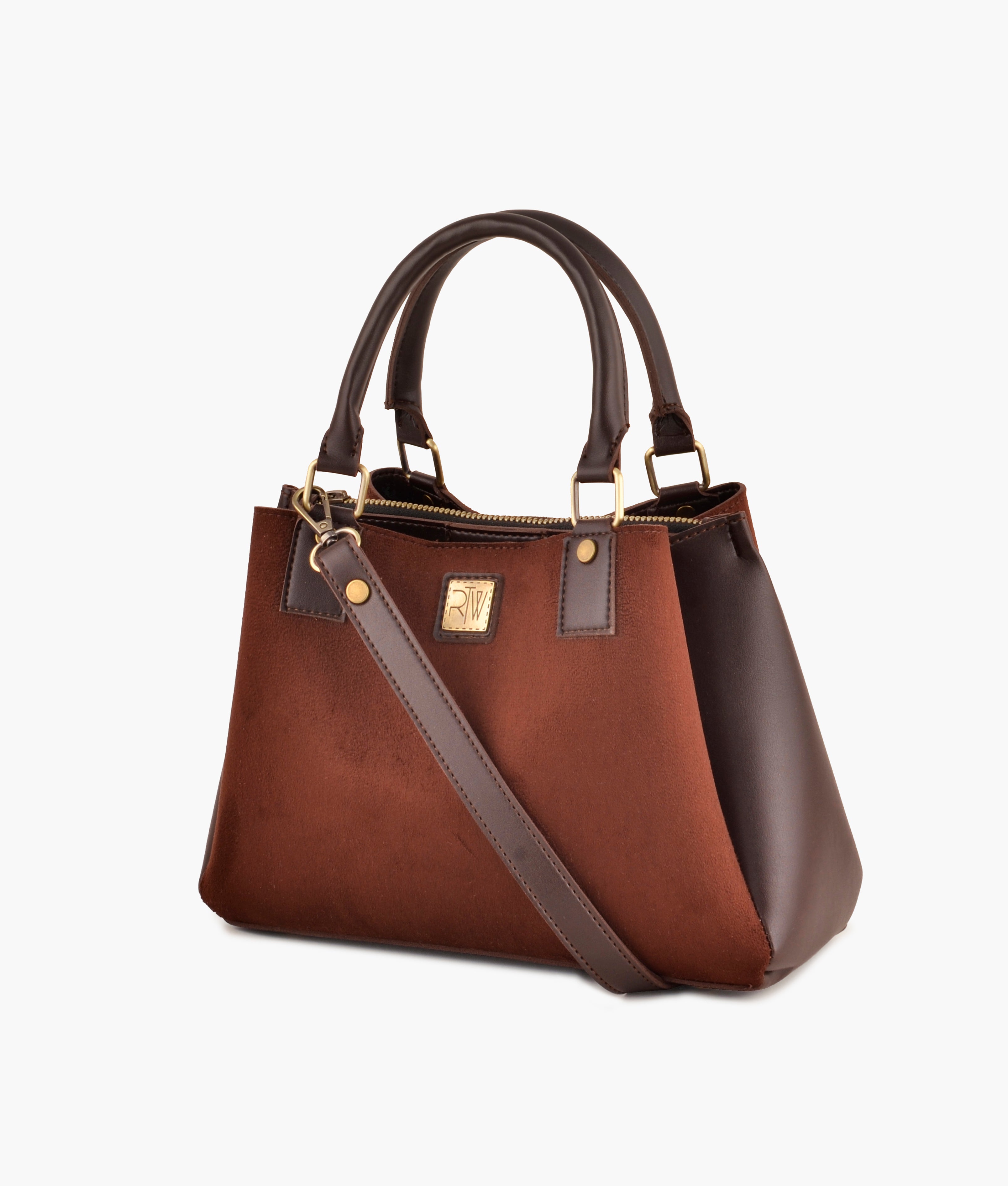 LumaVex - Dark brown suede mini bag