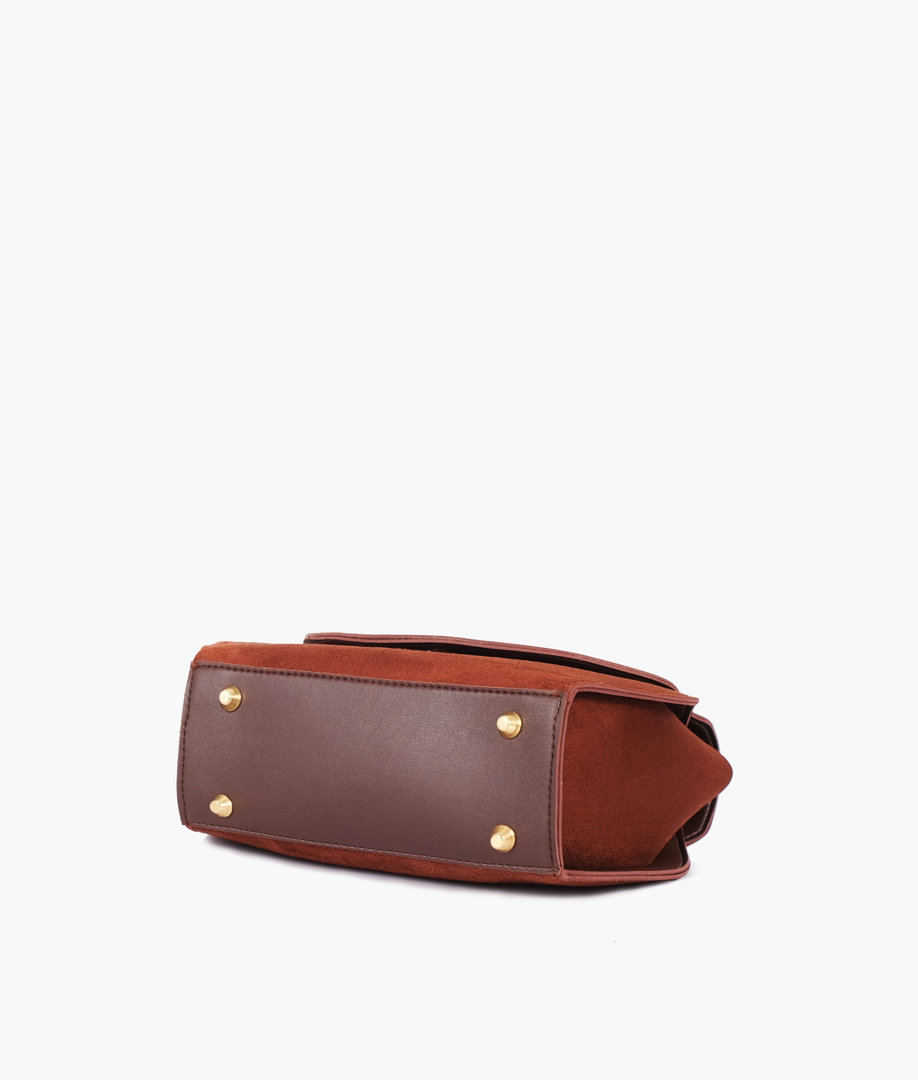 LumaVex - Dark brown top-handle hexagon bag