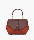 LumaVex - Dark brown top-handle hexagon bag