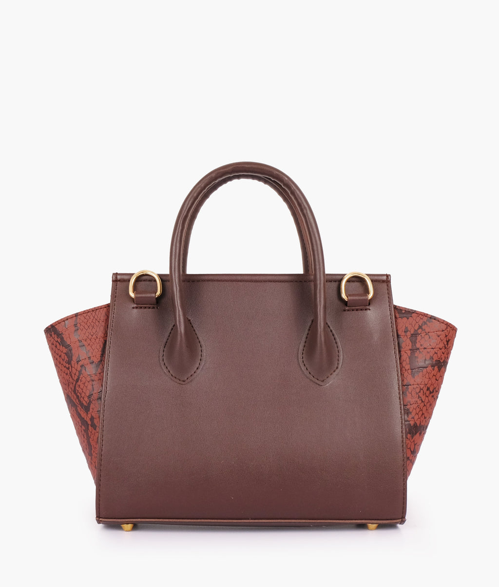 LumaVex - Dark brown trapeze handbag