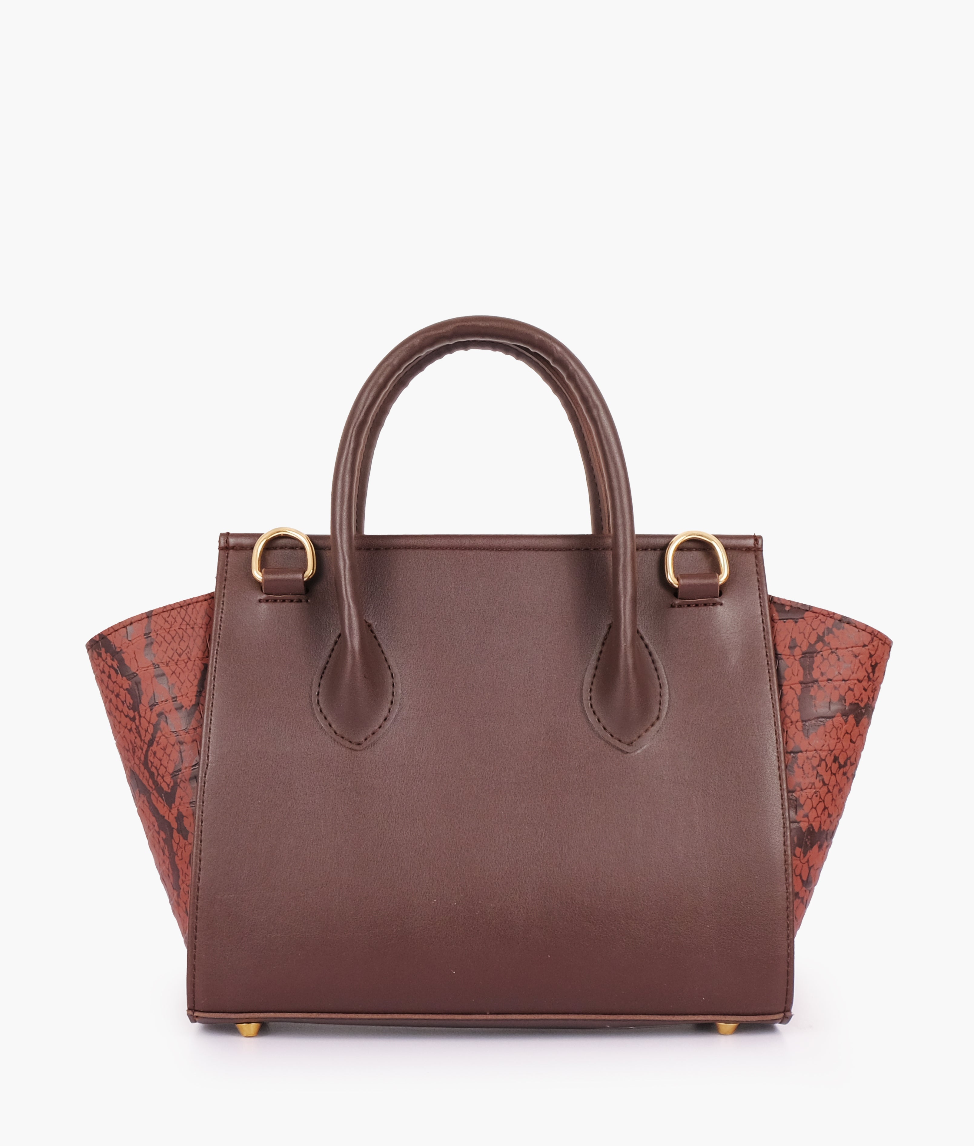 LumaVex - Dark brown trapeze handbag