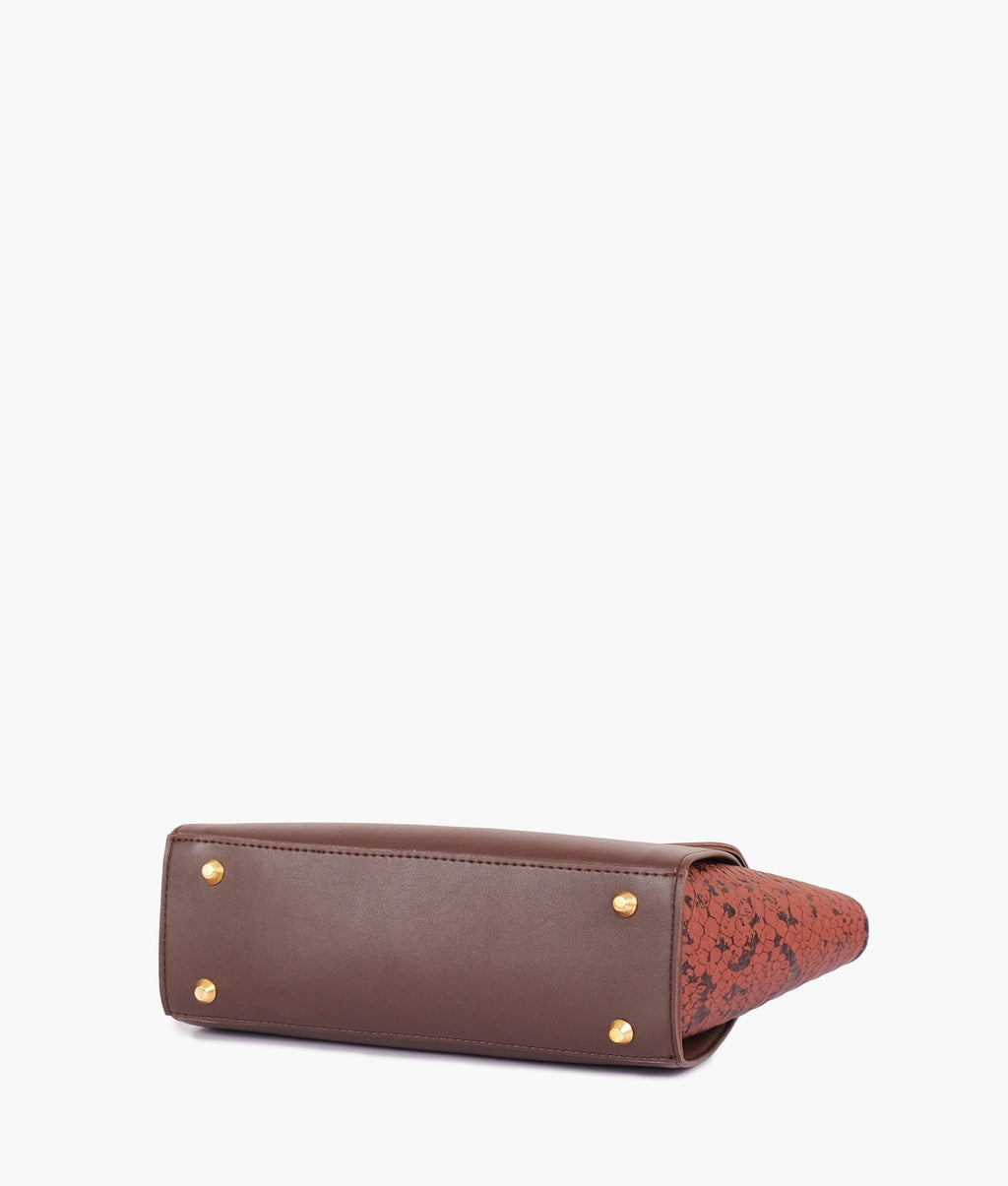 LumaVex - Dark brown trapeze handbag