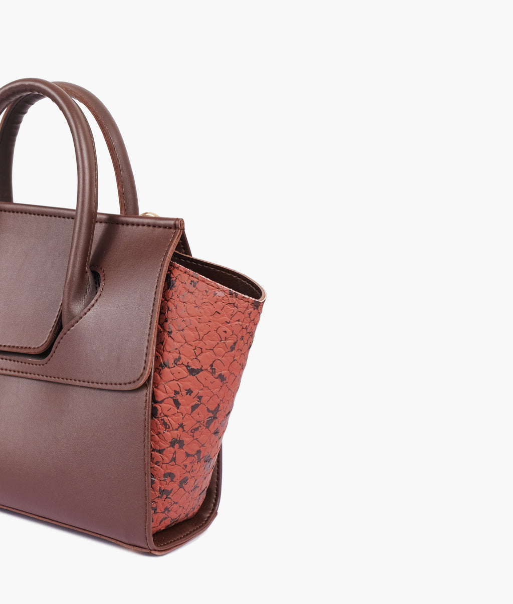 LumaVex - Dark brown trapeze handbag