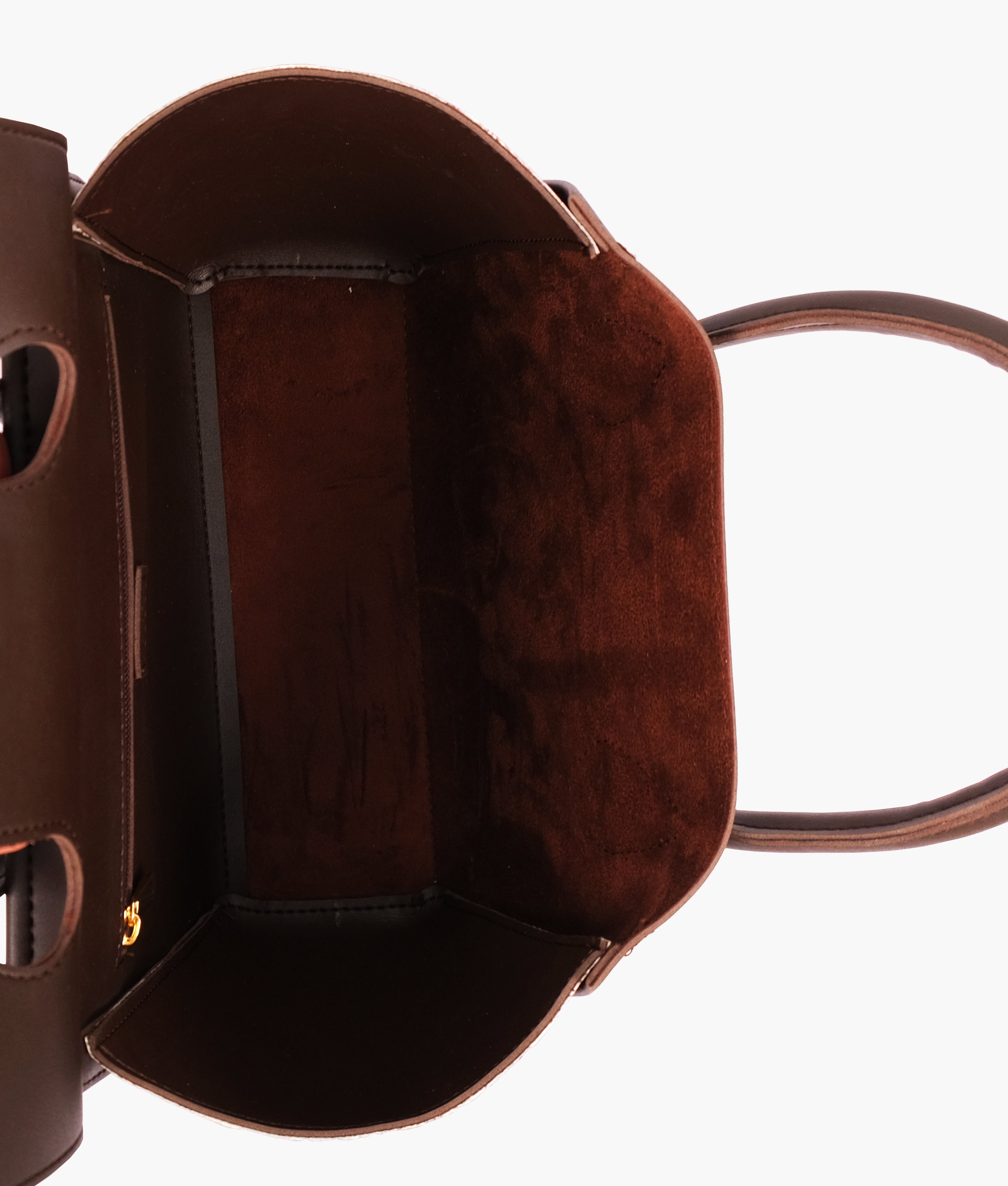 LumaVex - Dark brown trapeze handbag