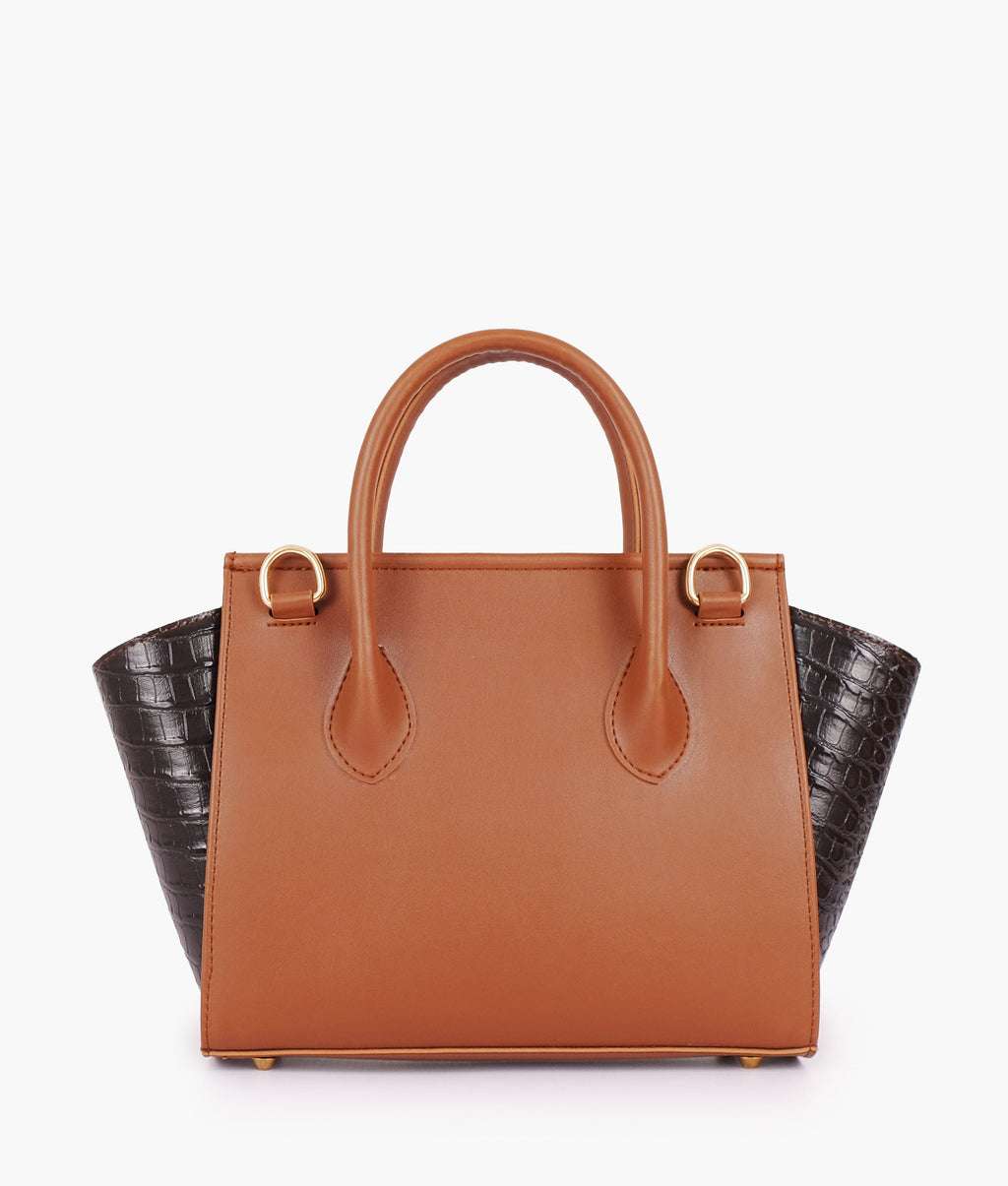 LumaVex - Brown trapeze handbag