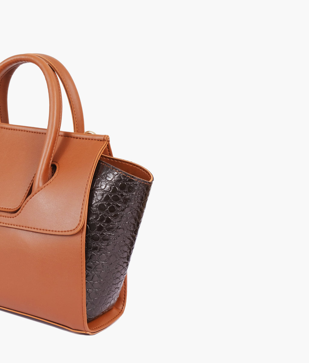 LumaVex - Brown trapeze handbag