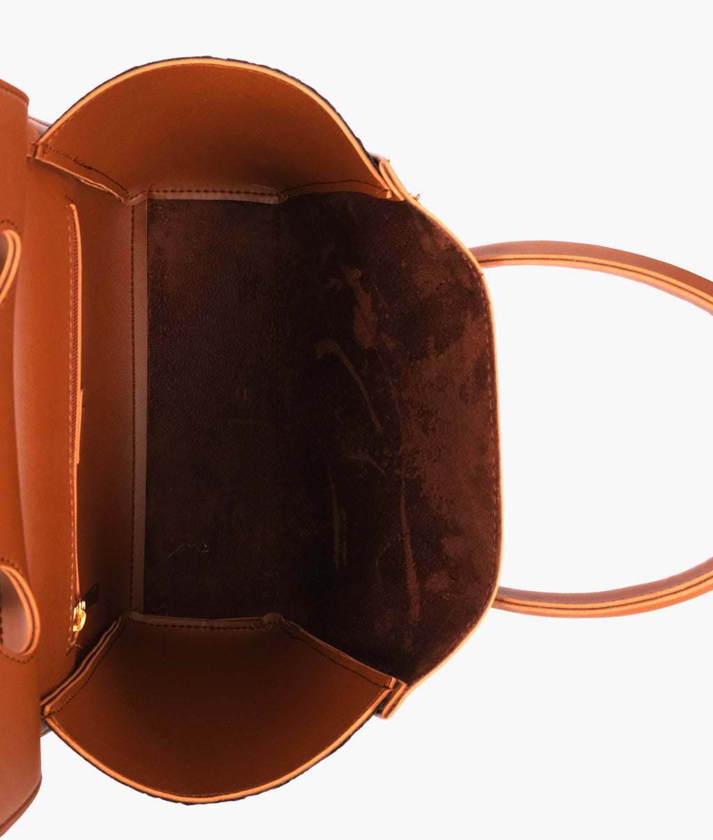 LumaVex - Brown trapeze handbag