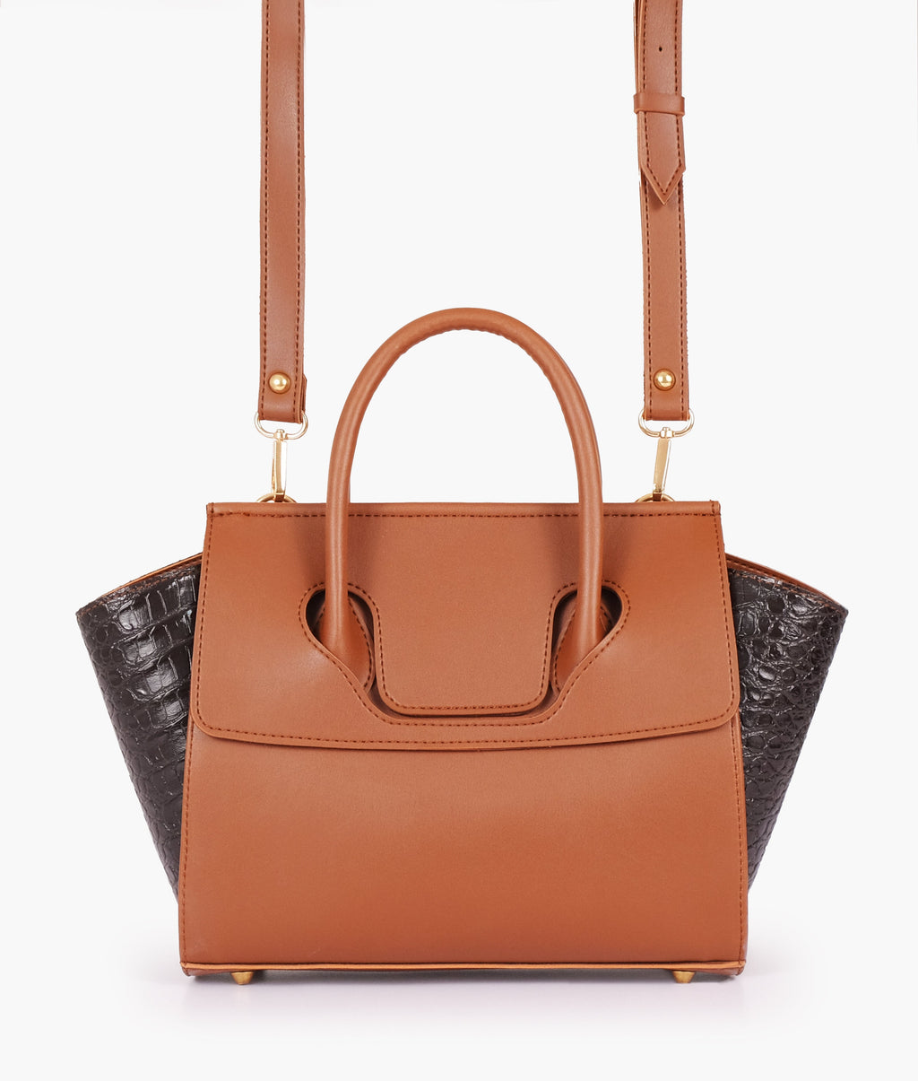 LumaVex - Brown trapeze handbag