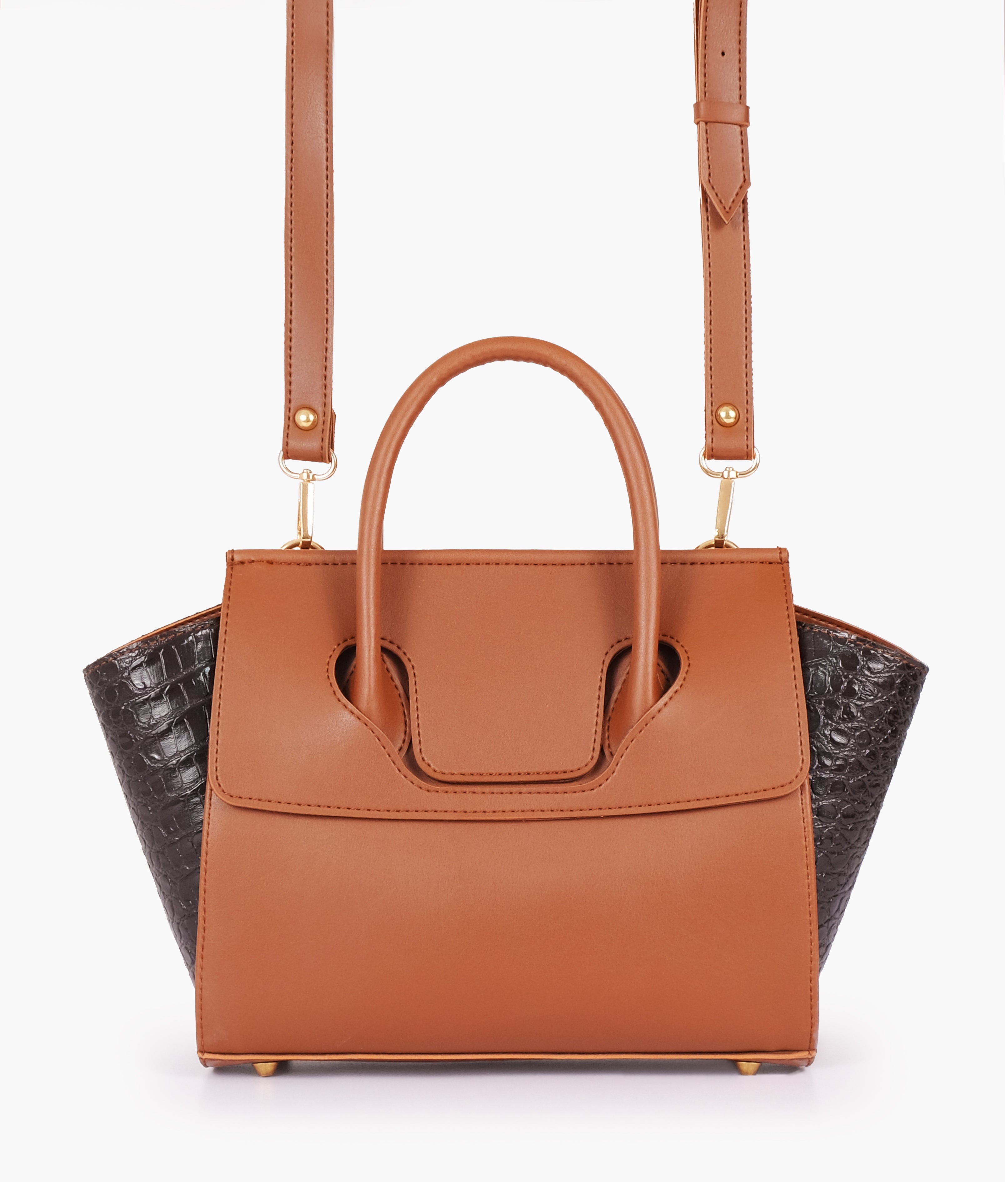 LumaVex - Brown trapeze handbag