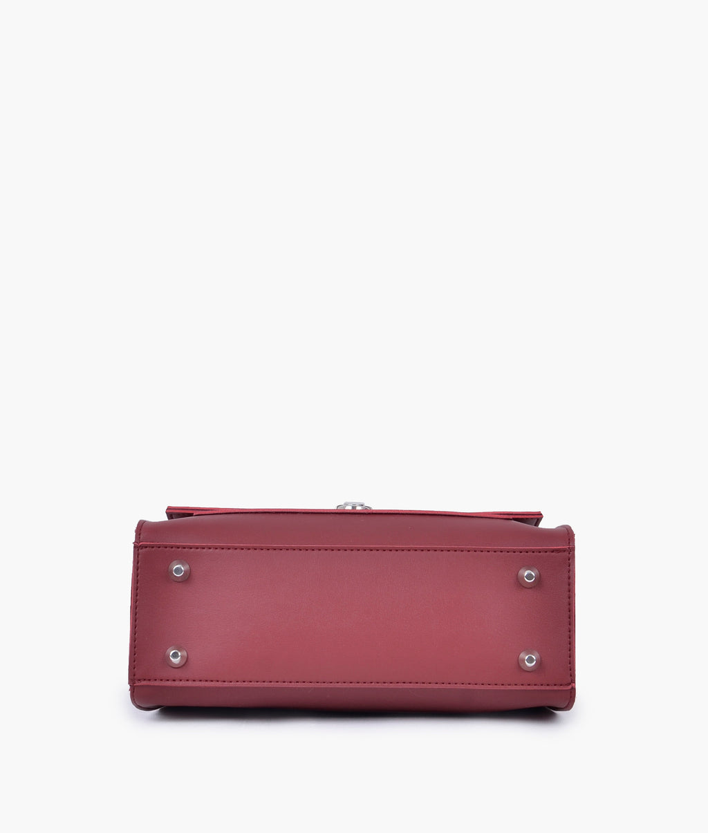 LumaVex - Maroon push-lock messenger bag