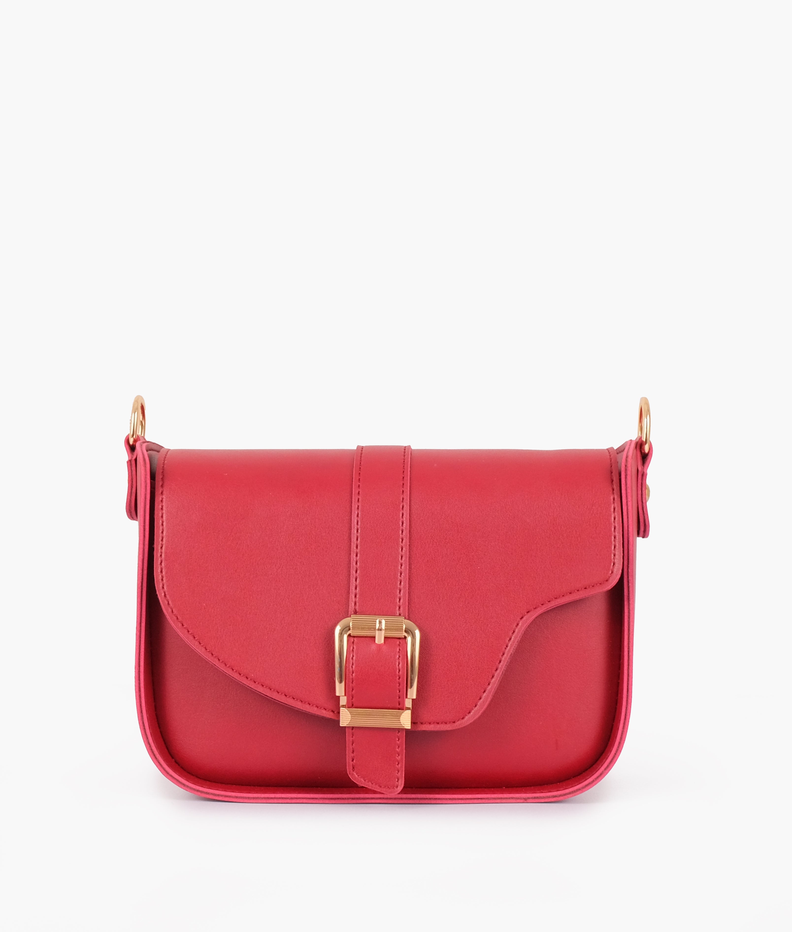 LumaVex - Maroon saddle buckle bag
