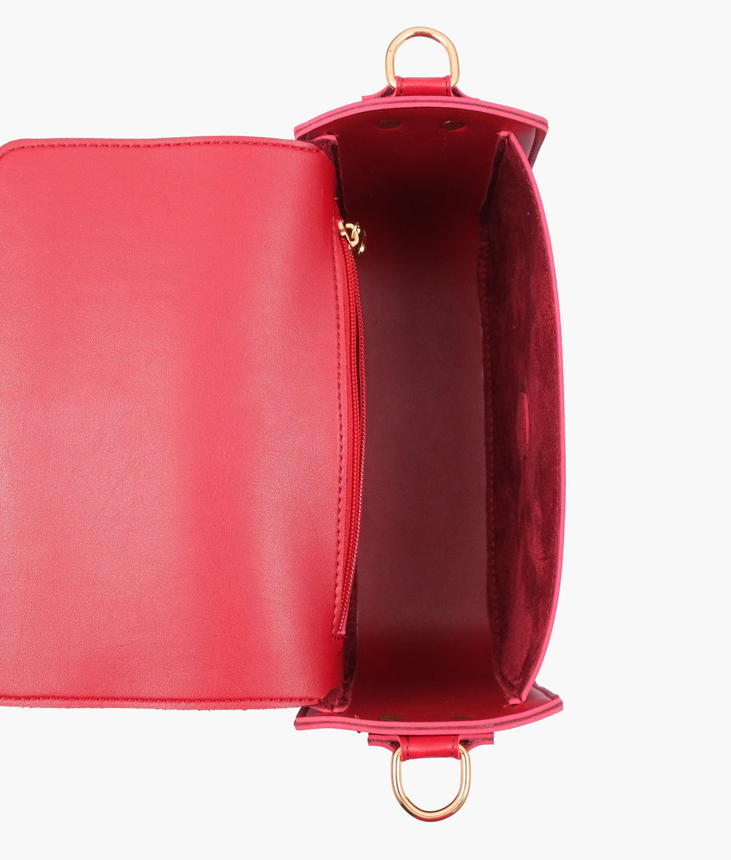 LumaVex - Maroon saddle buckle bag