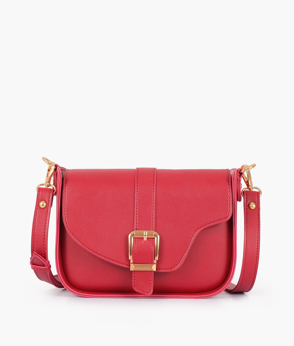 LumaVex - Maroon saddle buckle bag