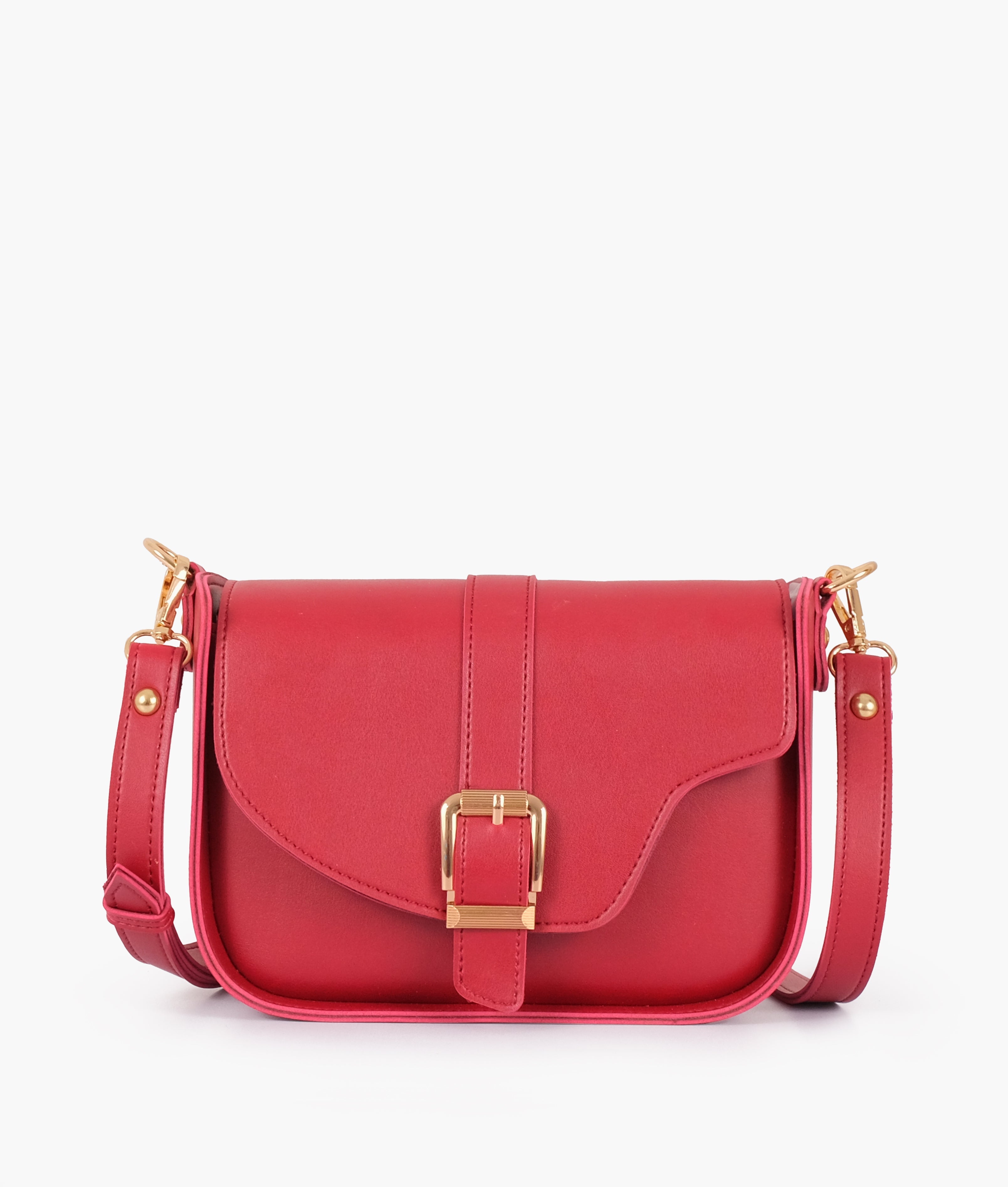 LumaVex - Maroon saddle buckle bag