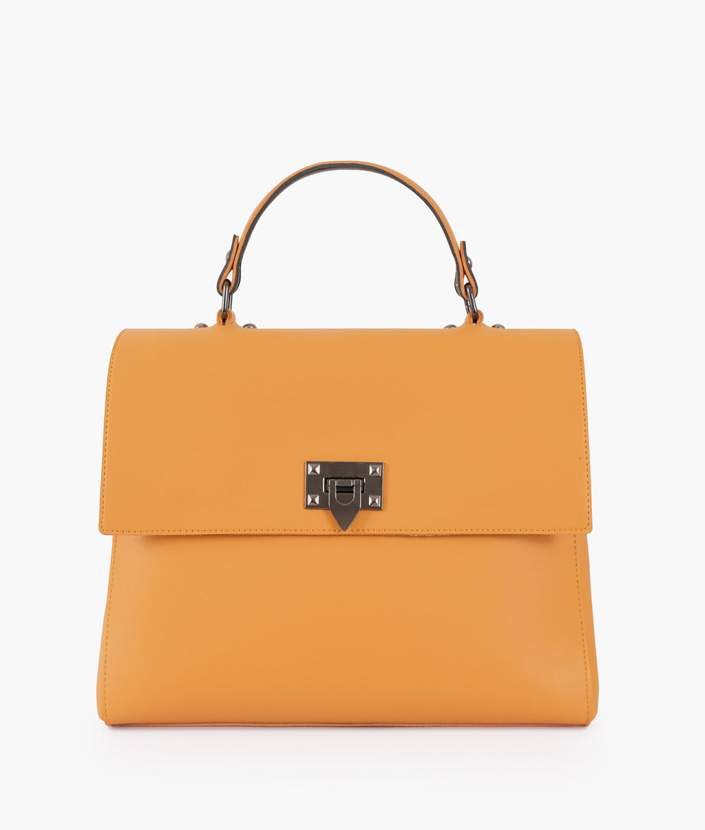 LumaVex - Mustard flap-over top-handle bag
