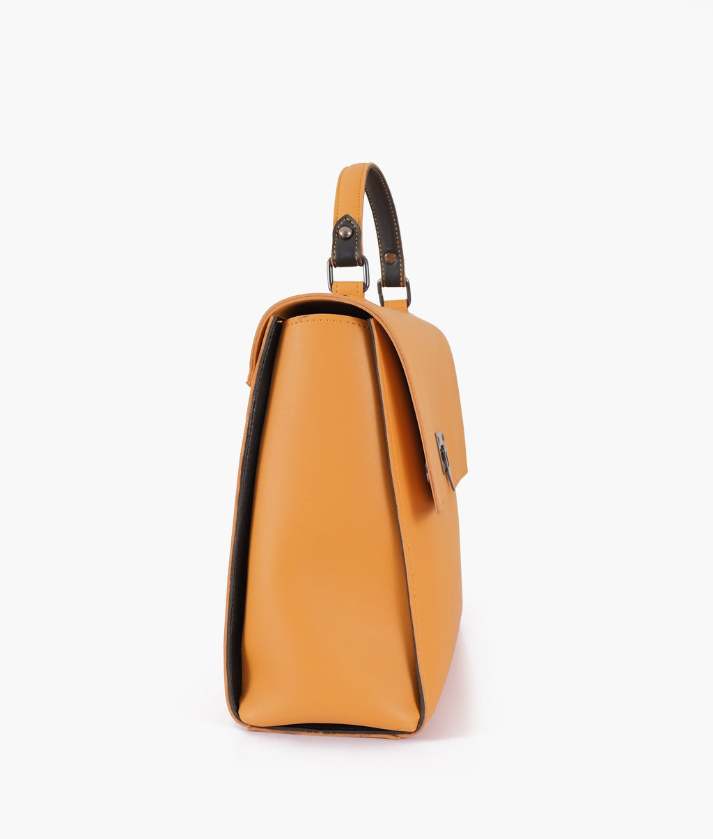 LumaVex - Mustard flap-over top-handle bag