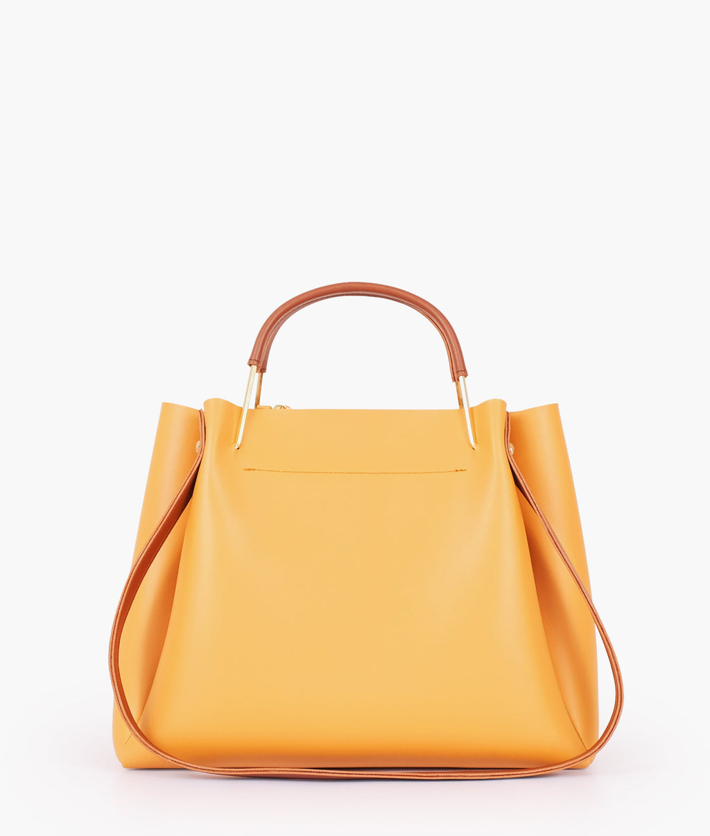 LumaVex - Mustard metal handle tote bag