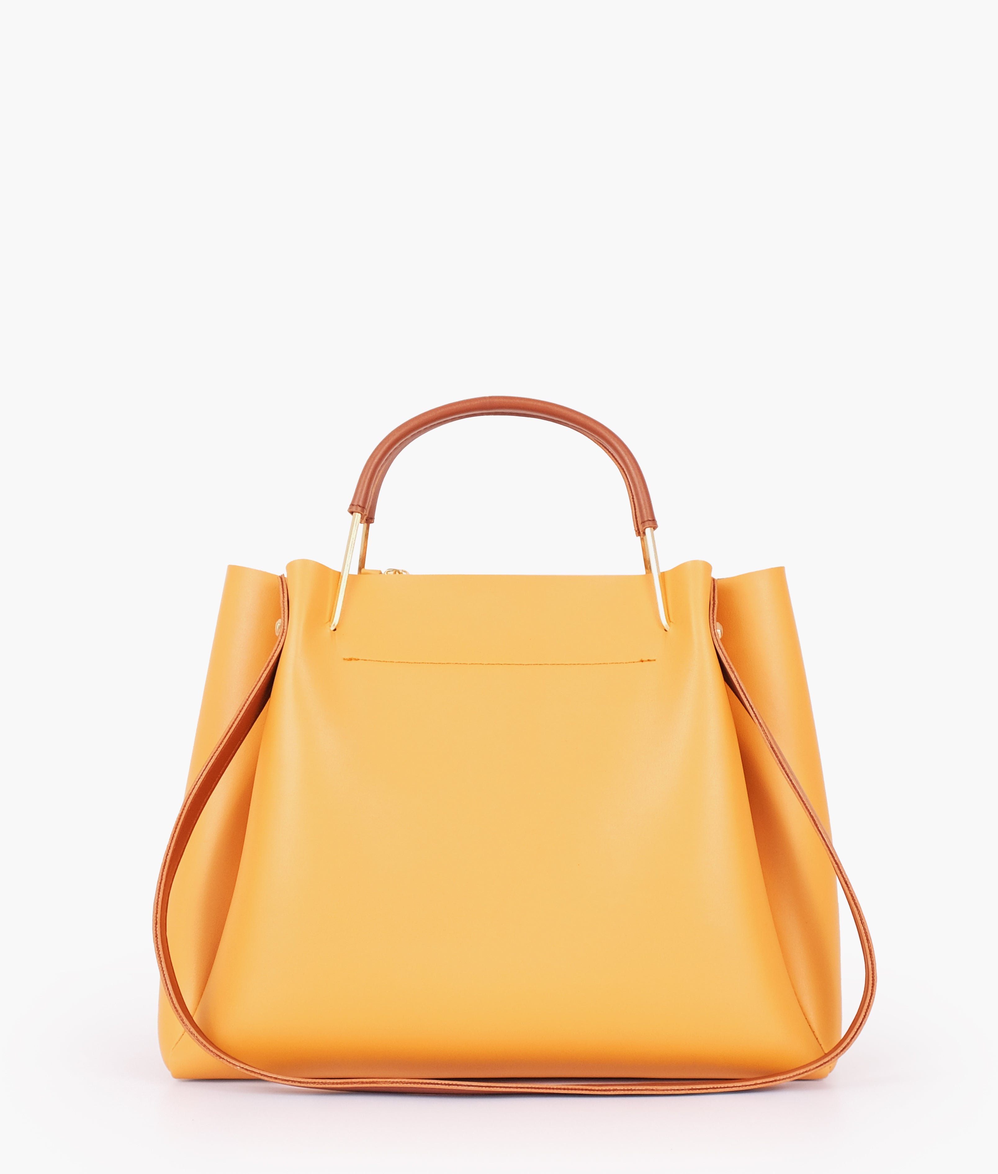 LumaVex - Mustard metal handle tote bag